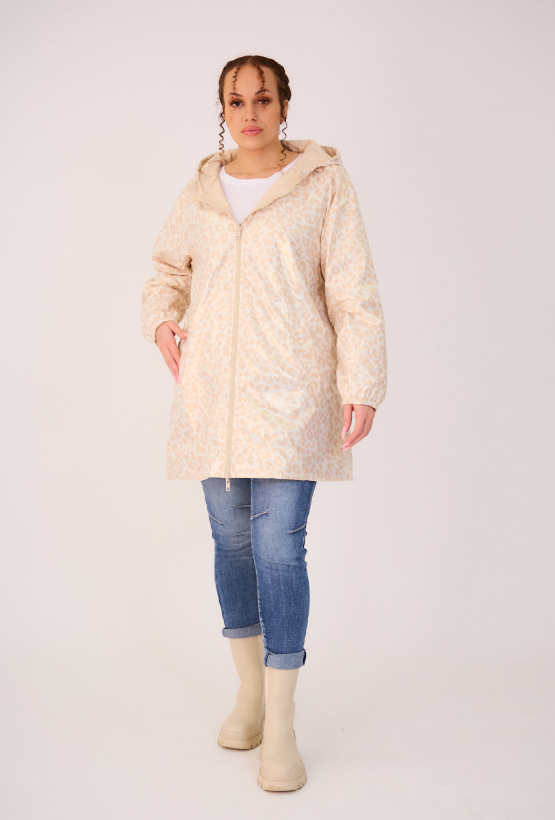 veste écoresponsable femme leopard beige
