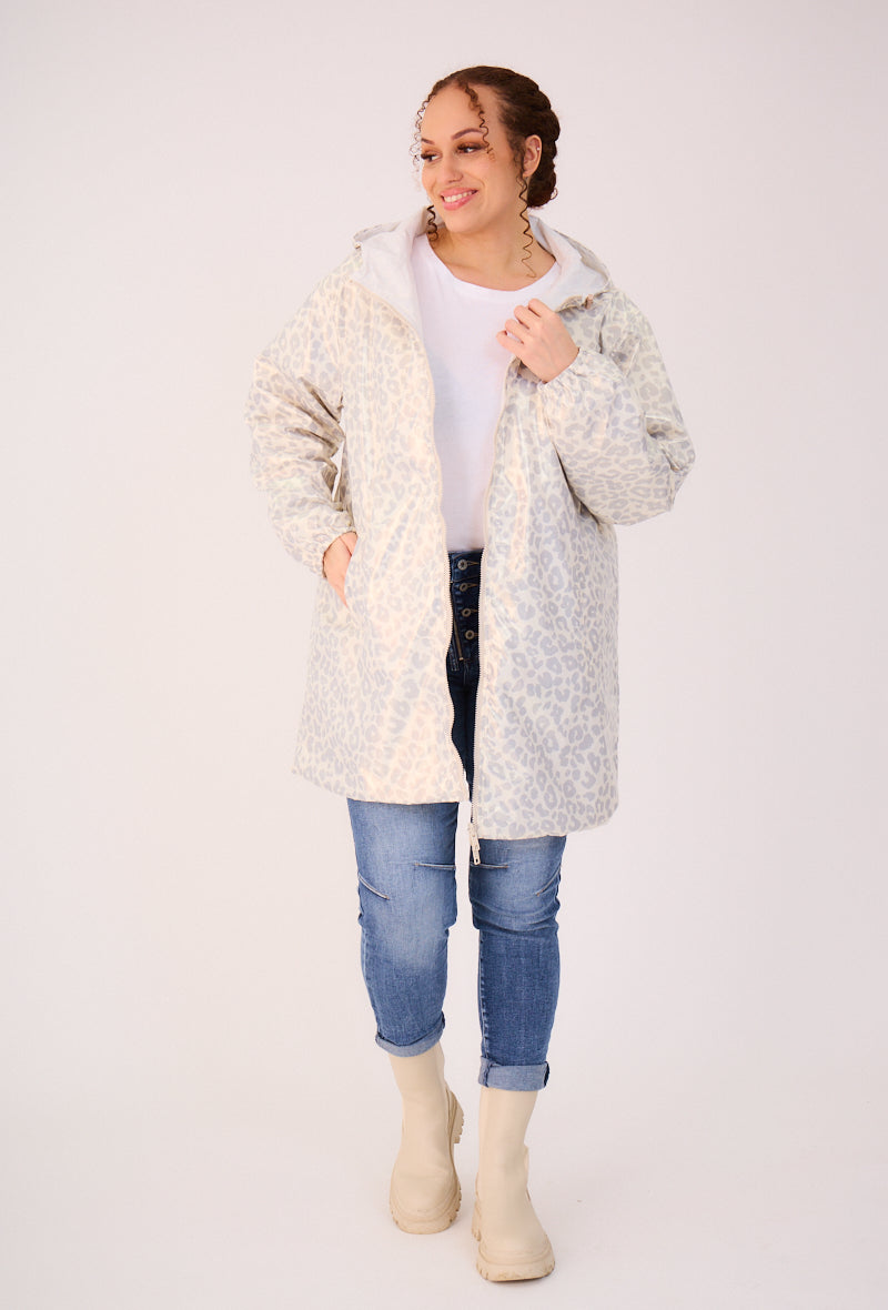 veste écoresponsable femme leopard face