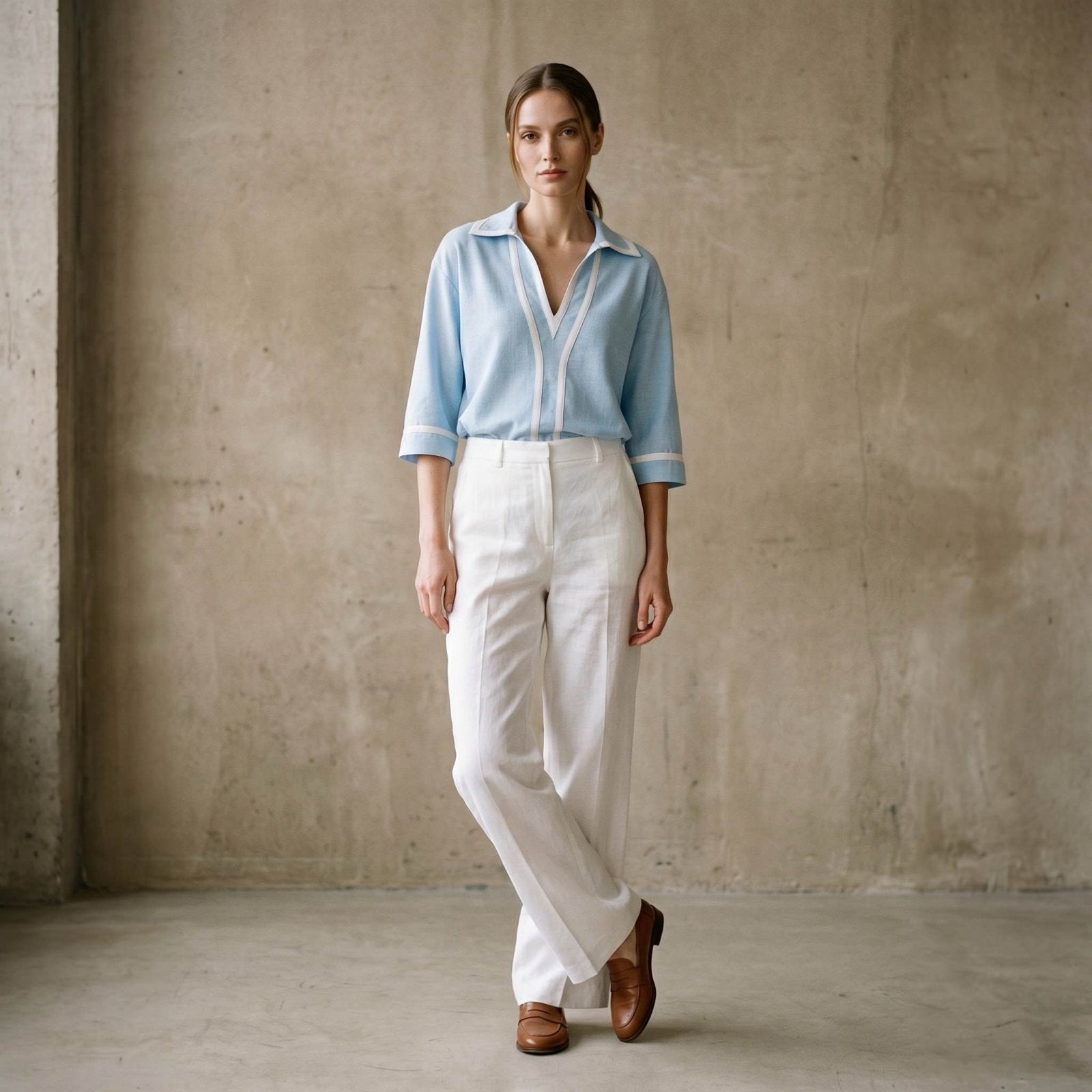 LÉANA - Blouse Ciel - EscandelleParis