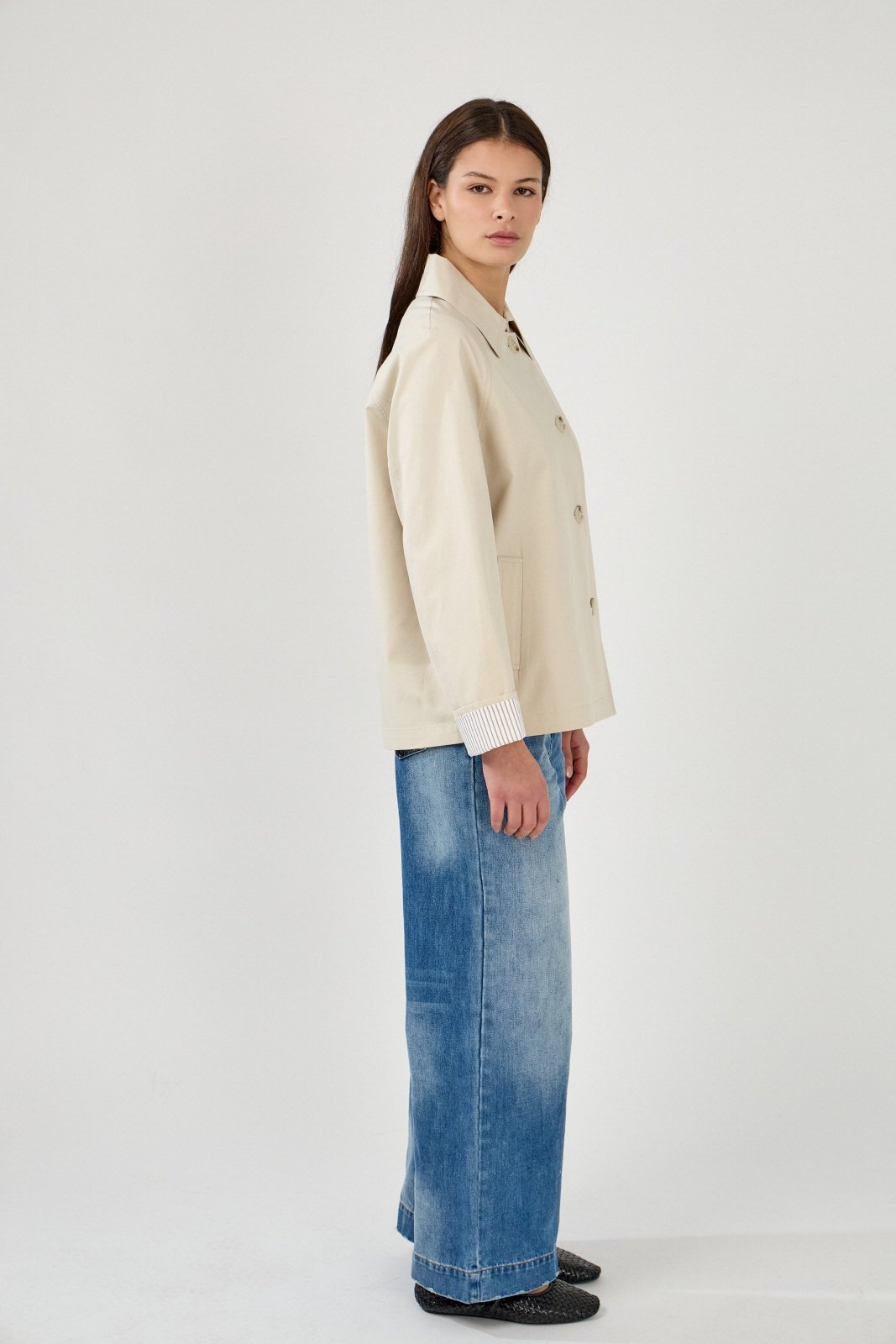 MARVELA - Veste Coton Beige - EscandelleParis