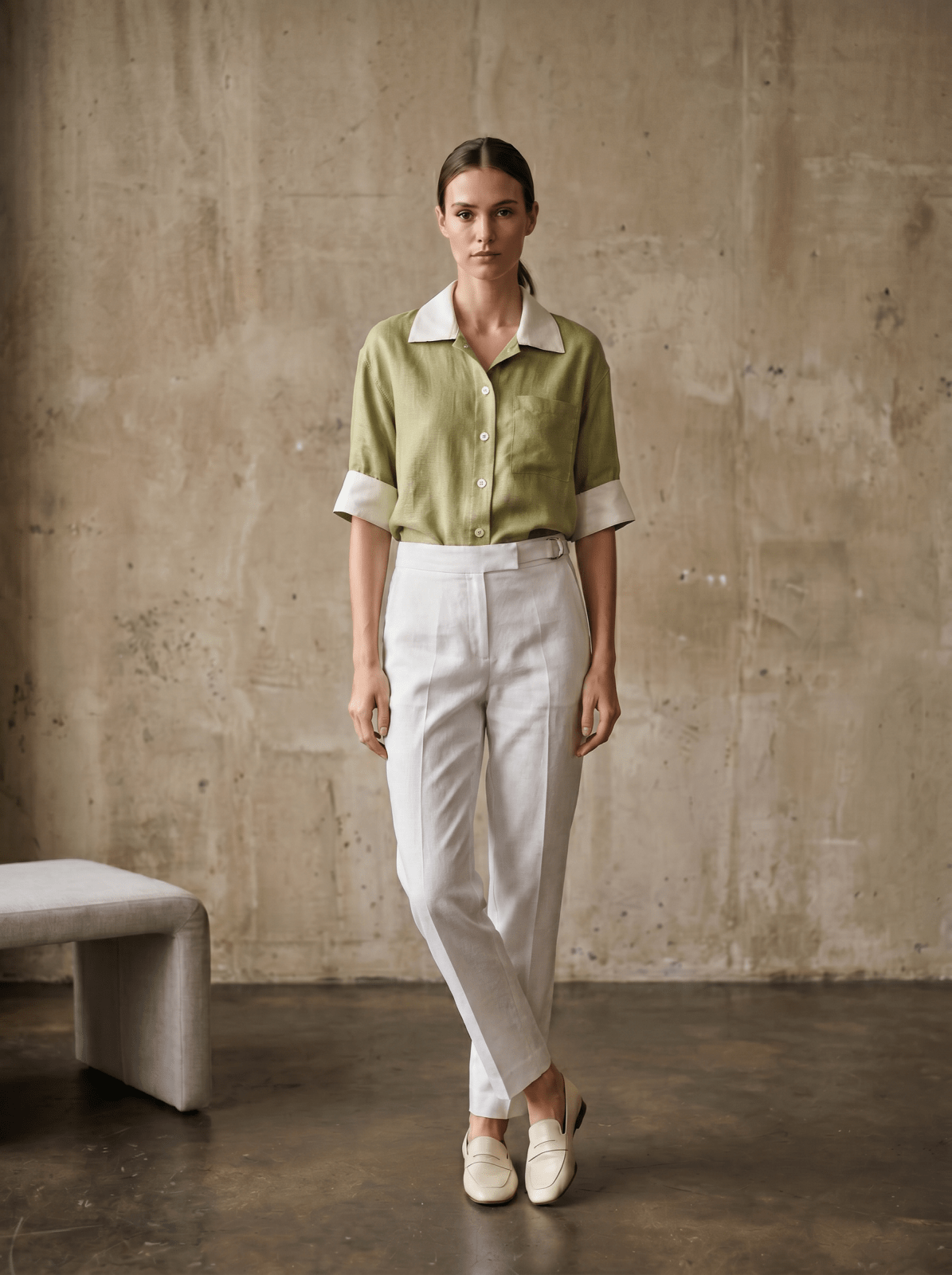 MELANIE - Blouse Vert - EscandelleParis