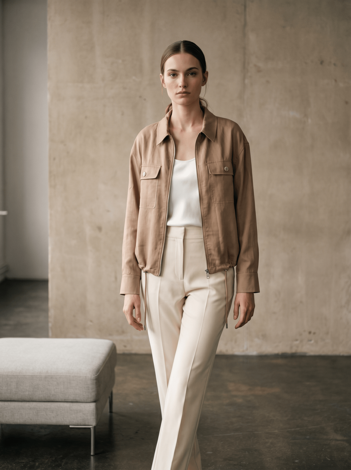NOELLA - Veste Taupe - EscandelleParis