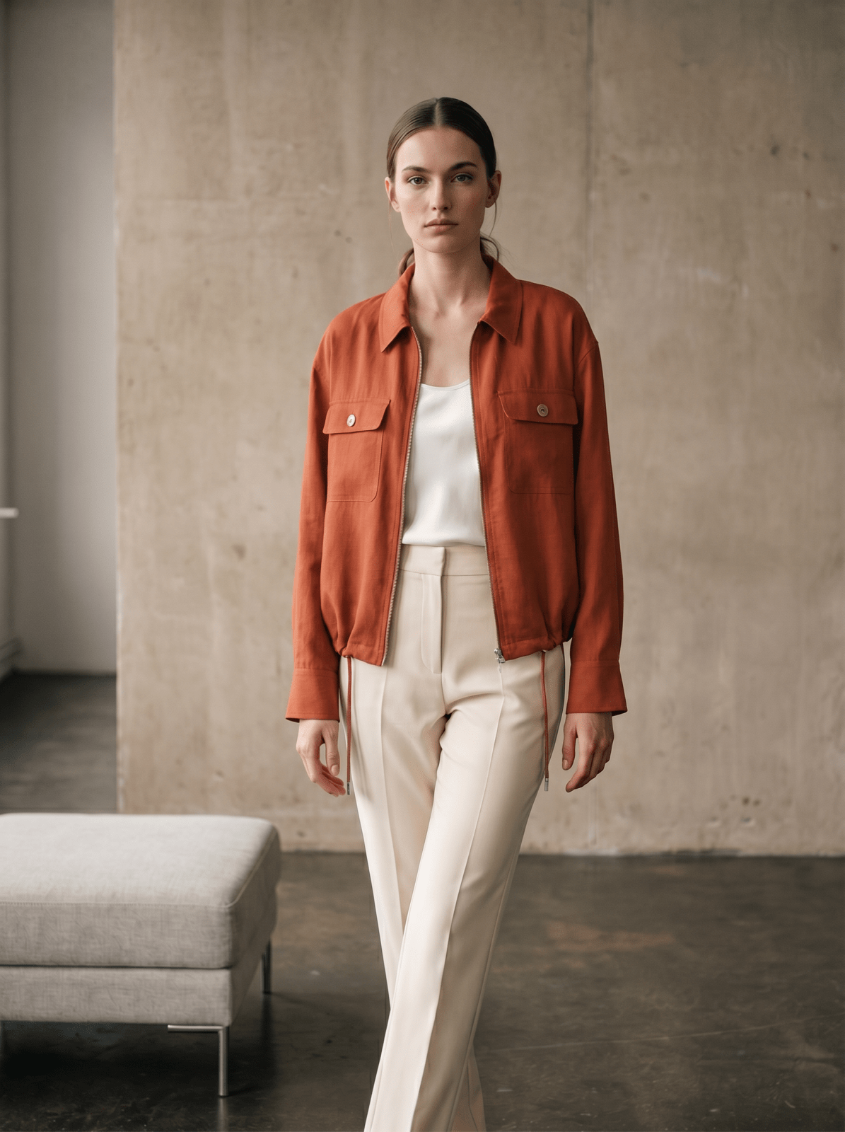 NOELLA - Veste Brique - EscandelleParis