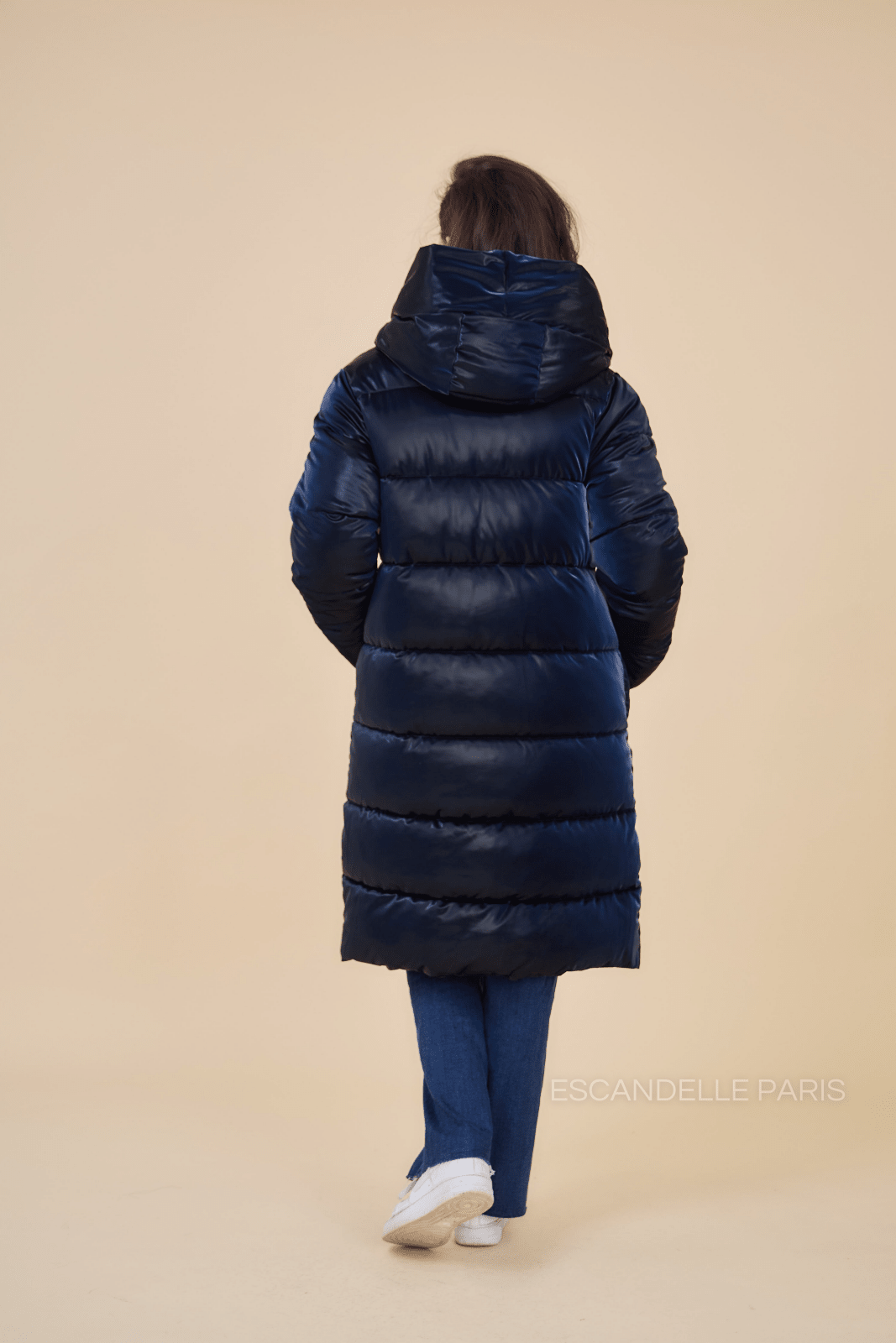 NORTH doudoune longue oversize matelassée navy femme - Escandelle Paris (dos)
#couleur_marine