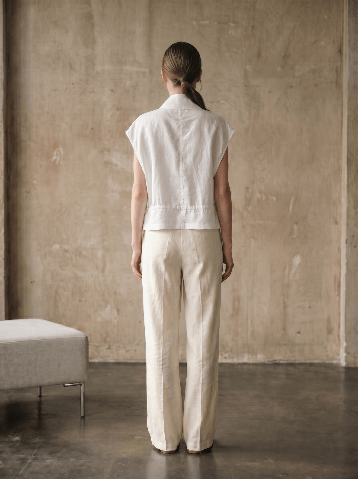 ODILE - Gilet sans manches Blanc - EscandelleParis