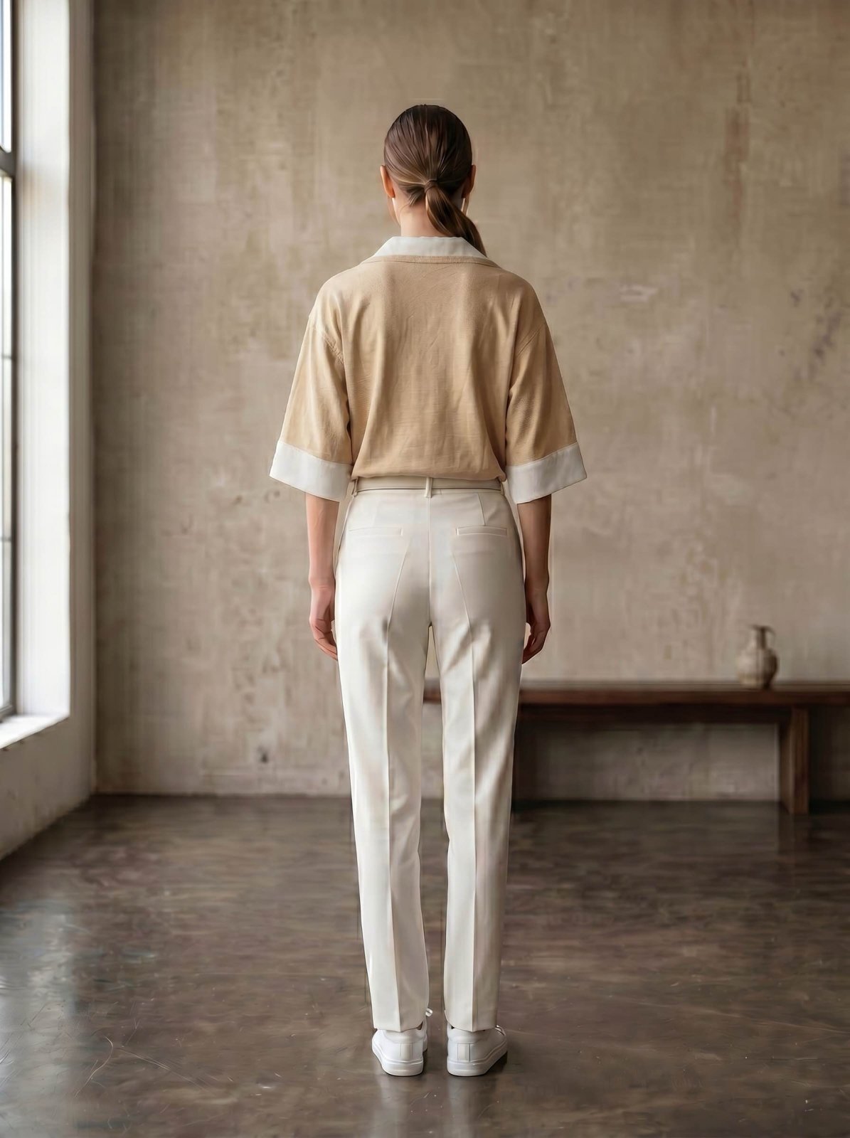 SOLEANE - Blouse Beige - EscandelleParis