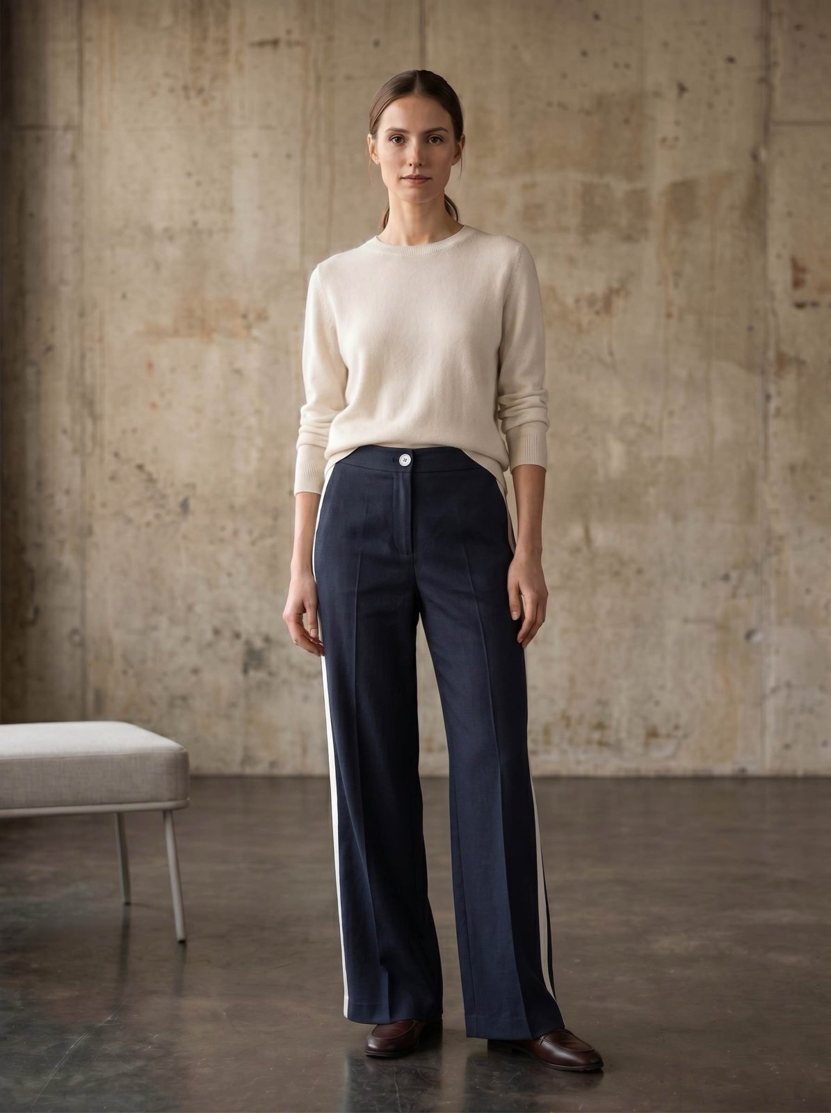 SOLVEIG - Pantalon Navy - EscandelleParis