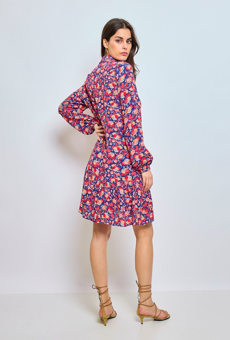 Vestido camisero estampado