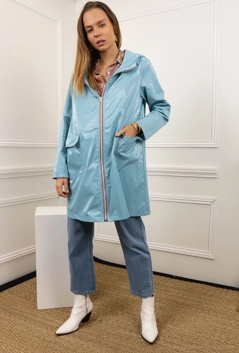 Veste longue imperméable
