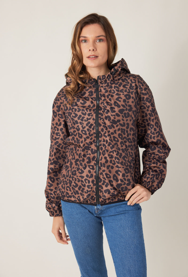 Short best sale leopard jacket