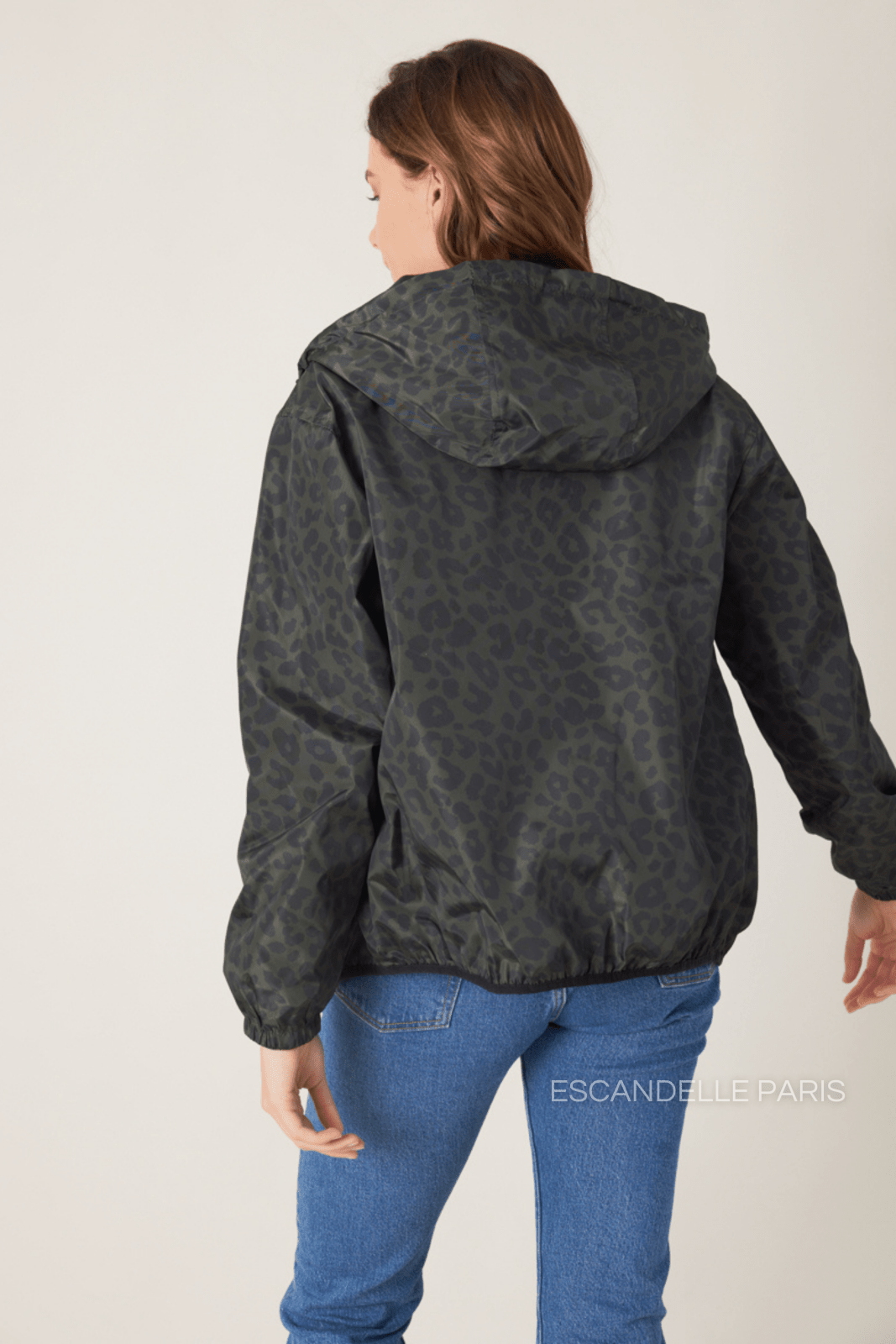 LILOU - Parka Kaki - Escandelle (Vue de dos)