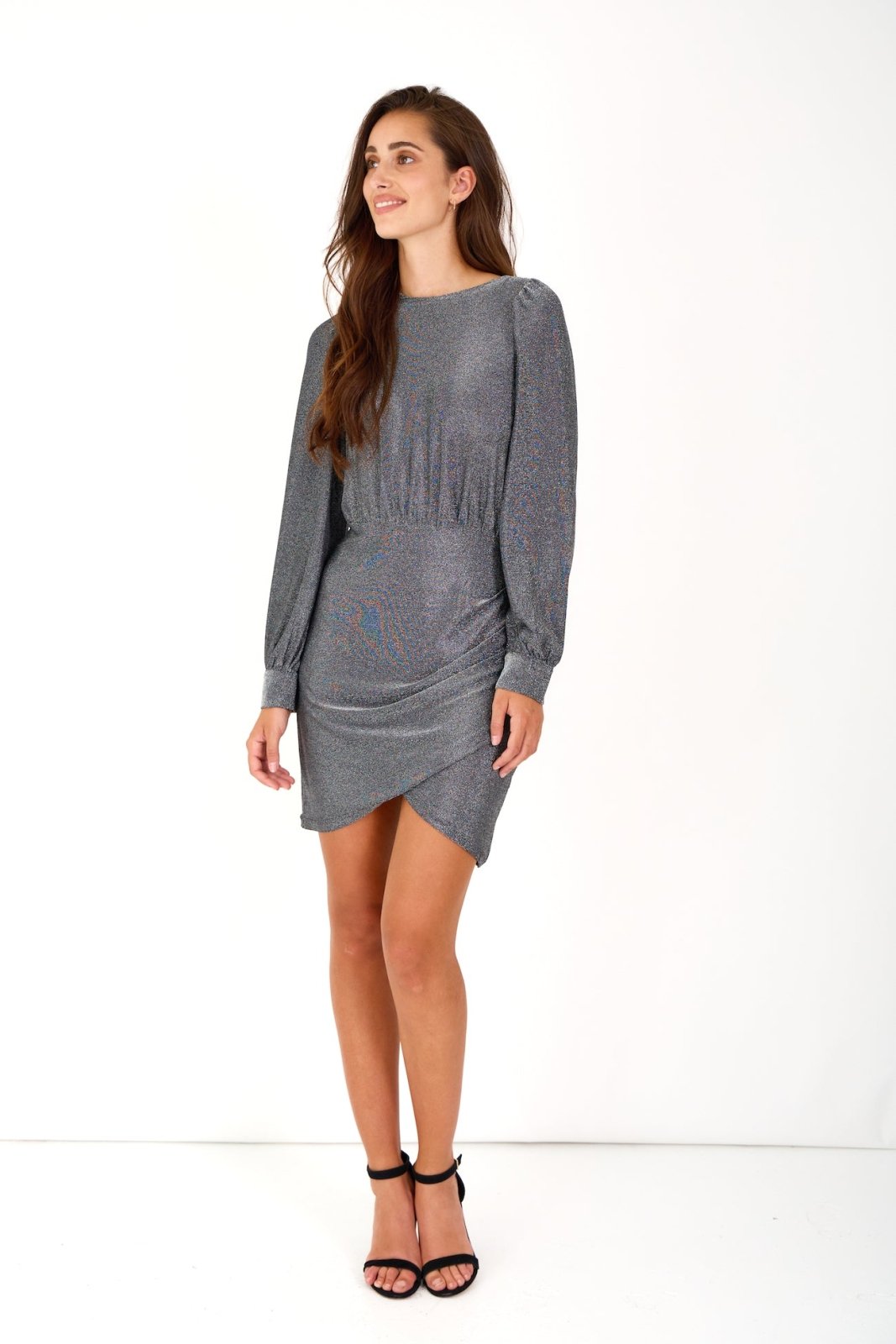 GRAZIA- Robe Argent - Escandelle (Vue de face - silhouette entière) 
#couleur_argent