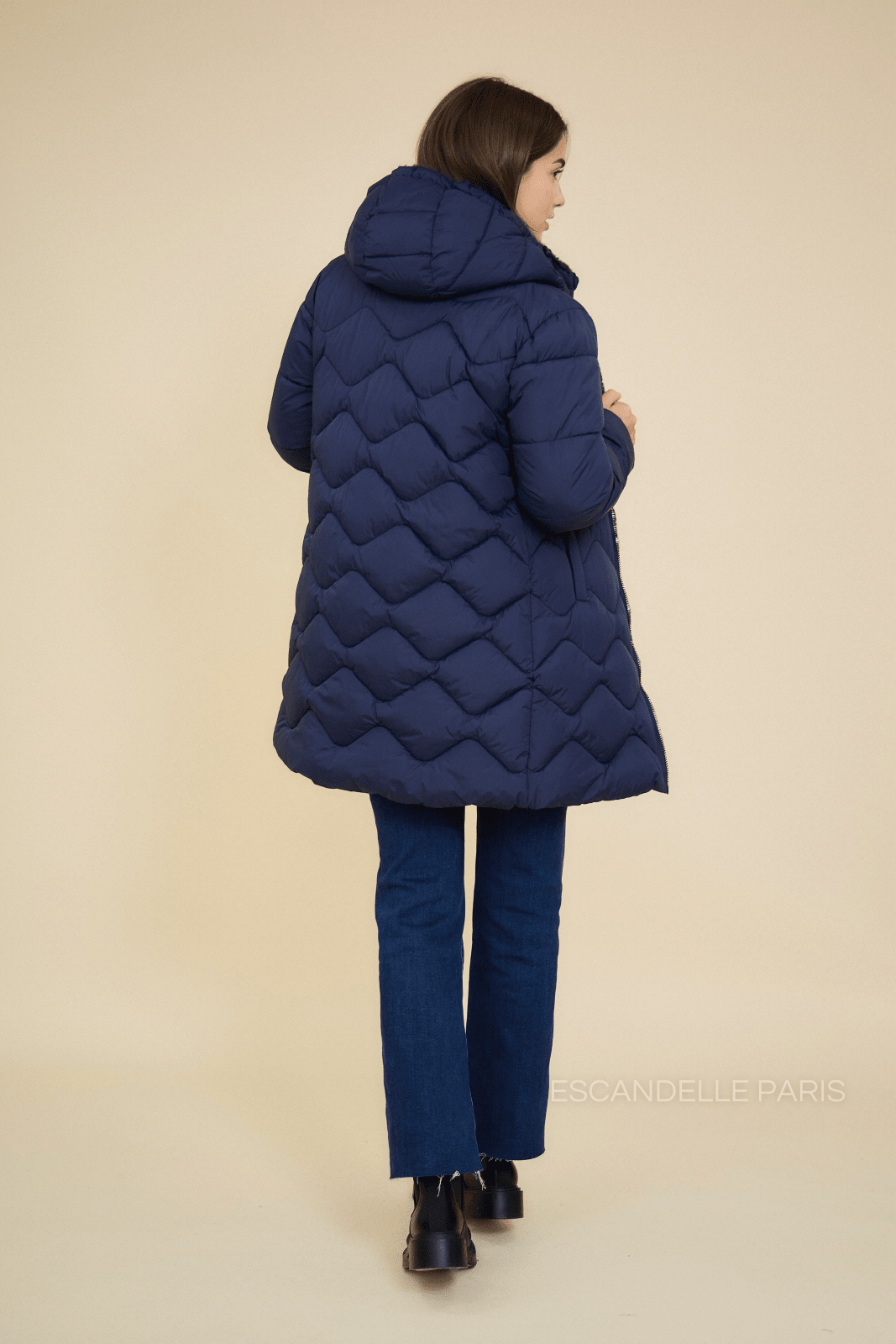 BILLIE - Doudoune Marine - Escandelle (Vue de dos)
#couleur_navy