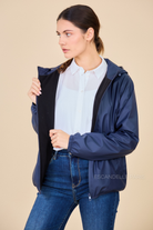 Imperméable court LÉONIE marine doublure polaire 