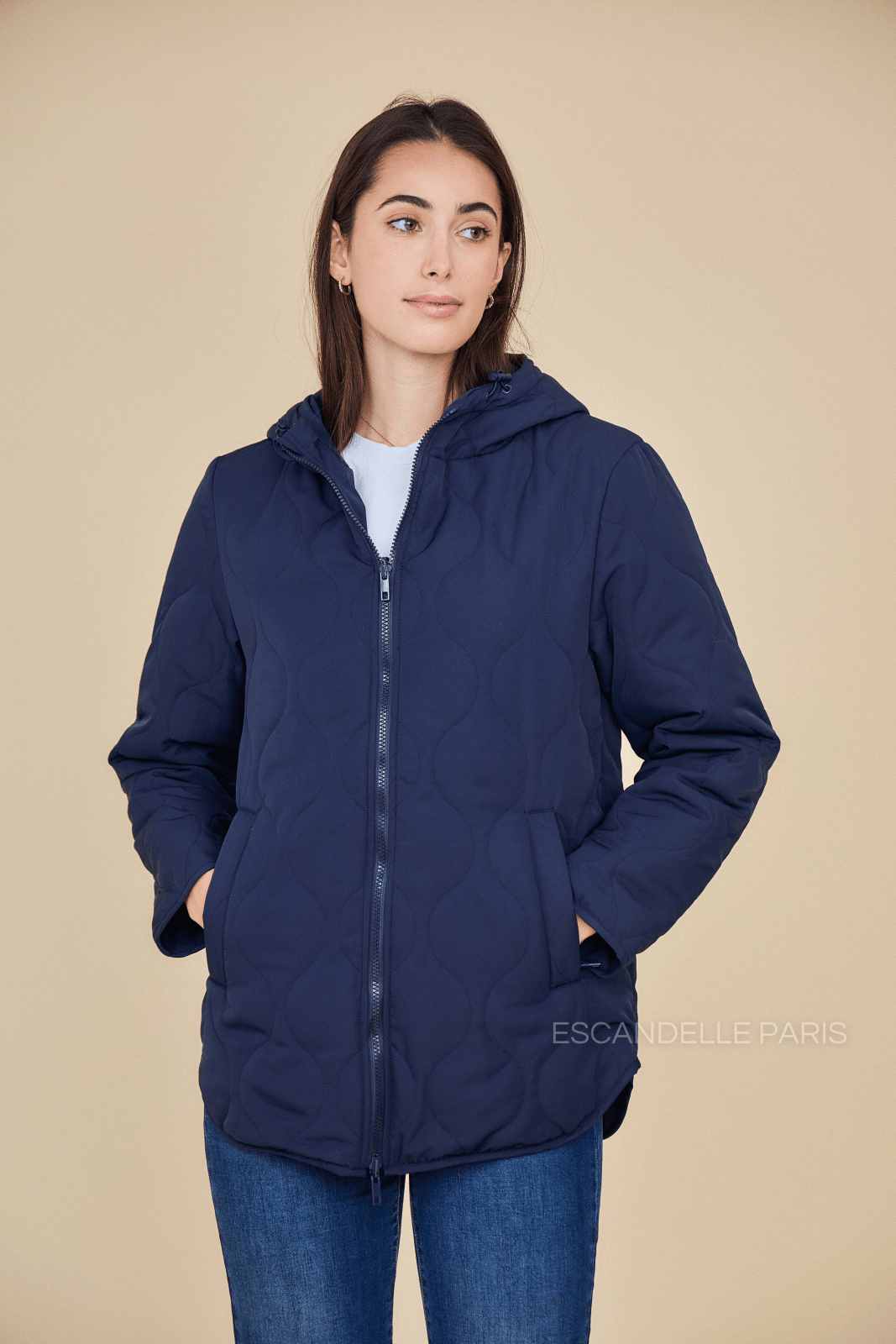 CASSIS - Veste Marine - Escandelle (Vue de face - portrait) 
#couleur_navy