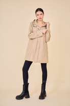 Gabardine LOUANE mi-longue ajustable beige