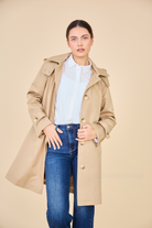 Trench SELENA déperlant à capuche beige