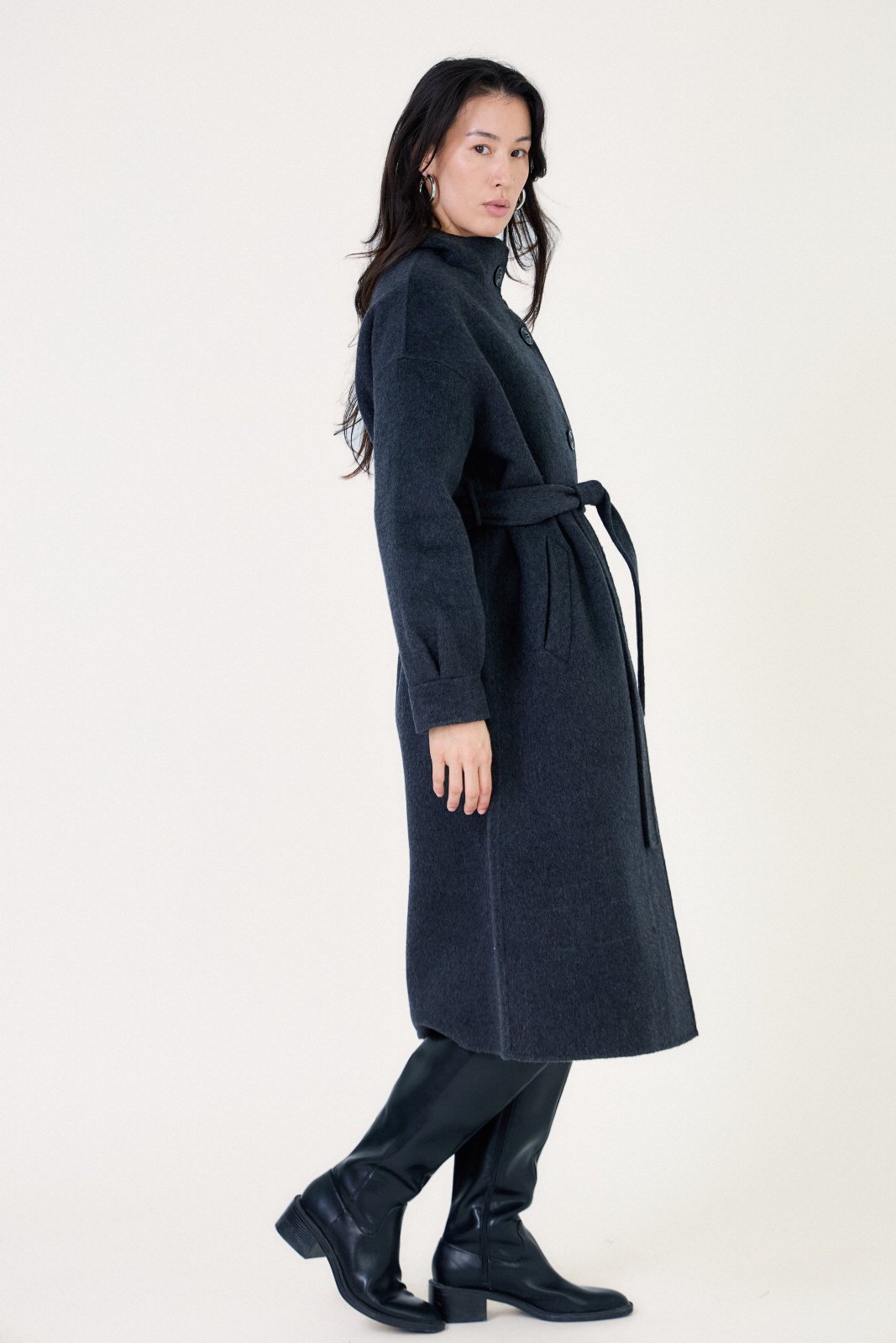 DAHLIA - Manteau Gris - Escandelle (Vue de profil droit)
#couleur_gris