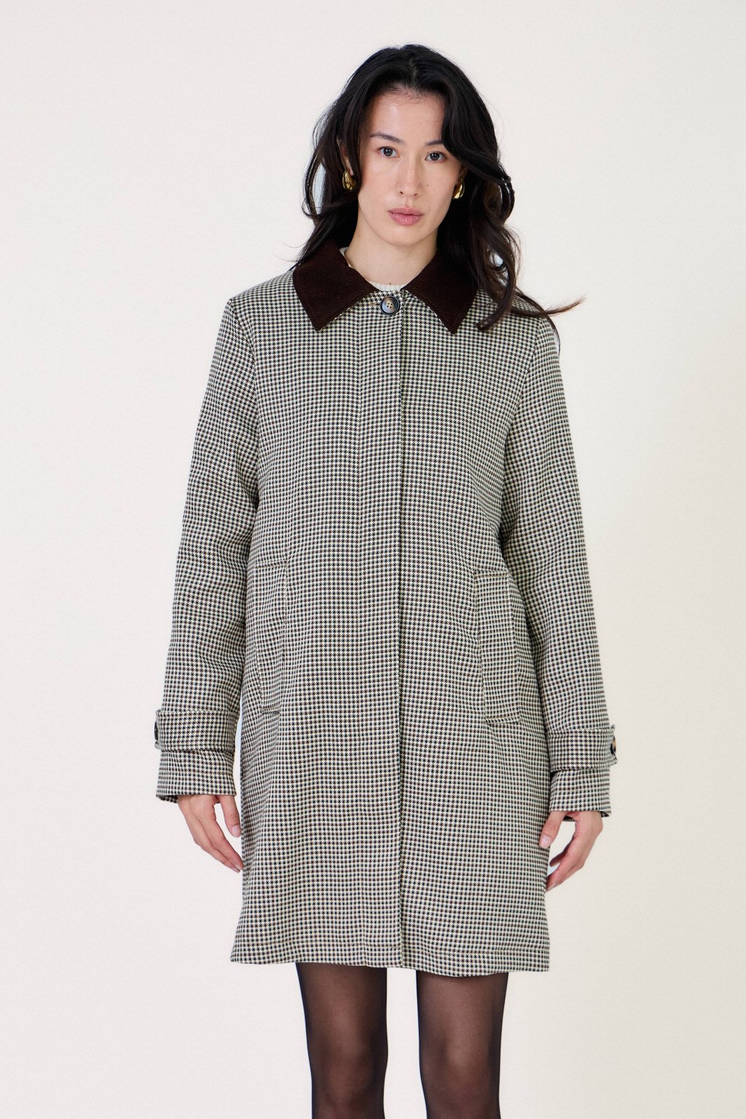 AZURA - Trench Choco - Escandelle (Vue de face - portrait) 
#couleur_choco