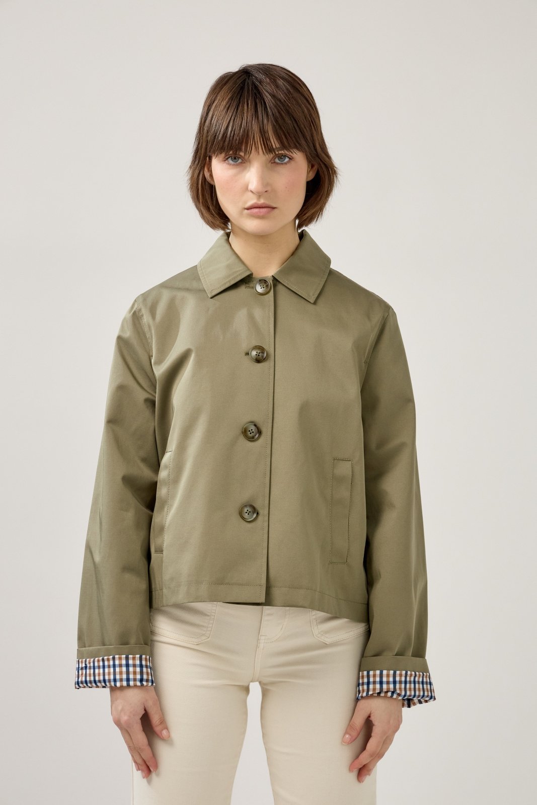 DELANEY - Veste Kaki - Escandelle (Vue de face - portrait) 
#couleur_kaki