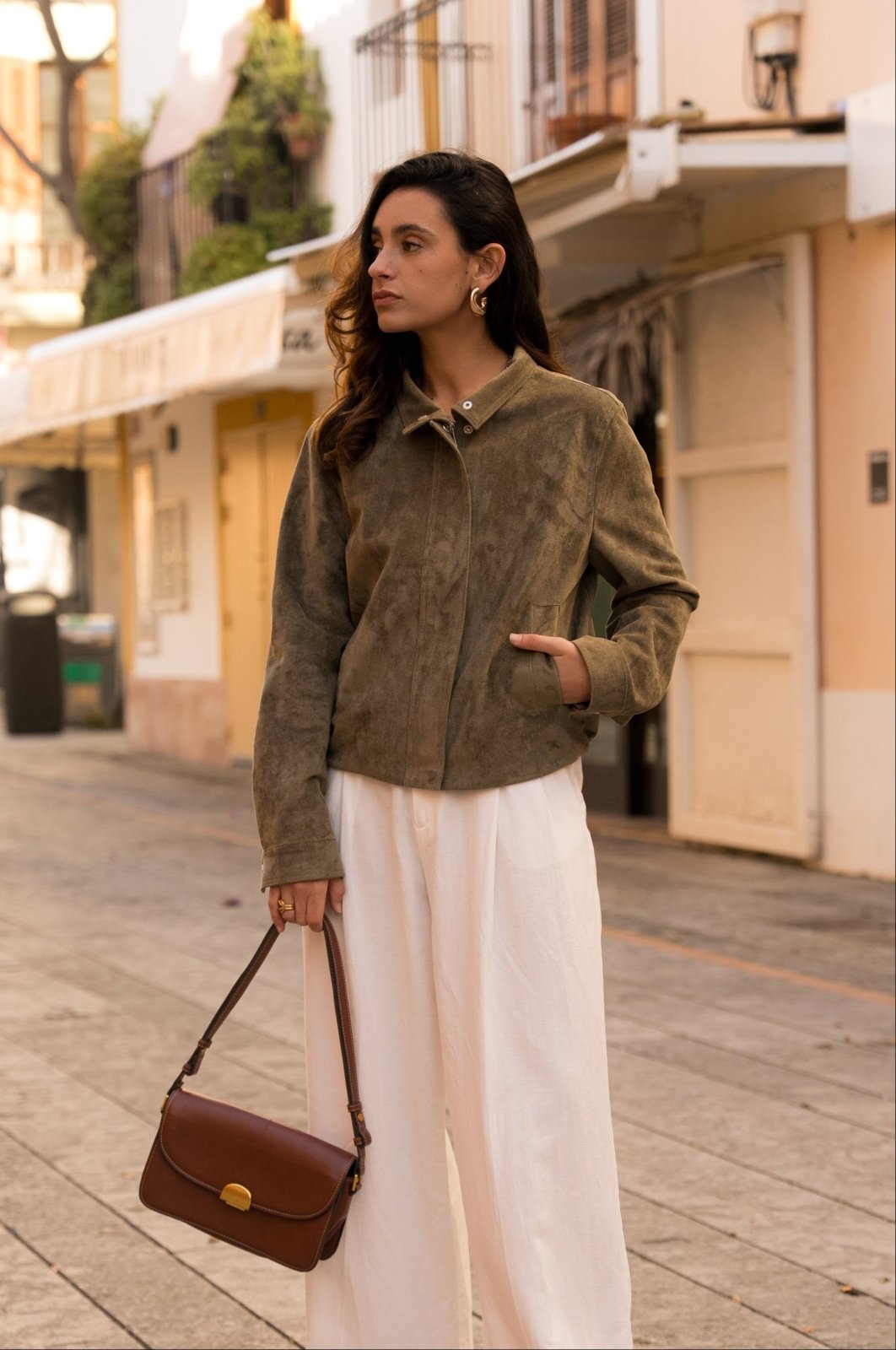 NYX - Veste Kaki - Escandelle (Vue de profil gauche) 
#couleur_kaki