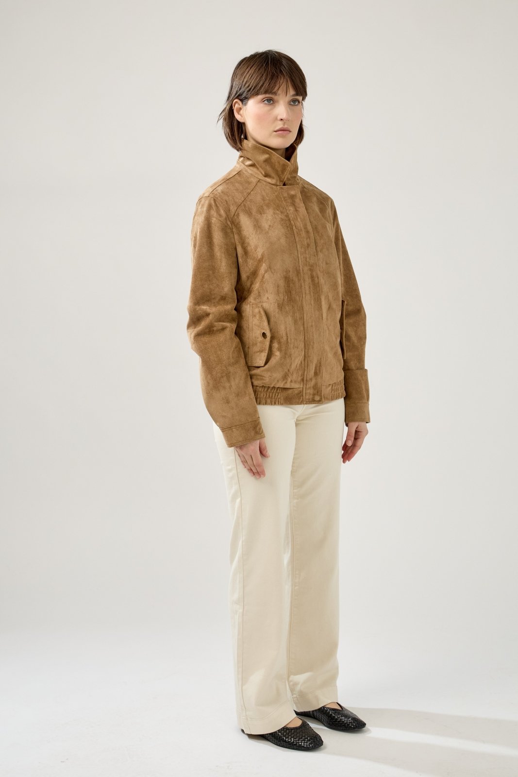 ROSERA - Veste Camel - Escandelle (Vue de profil droit)
#couleur_camel