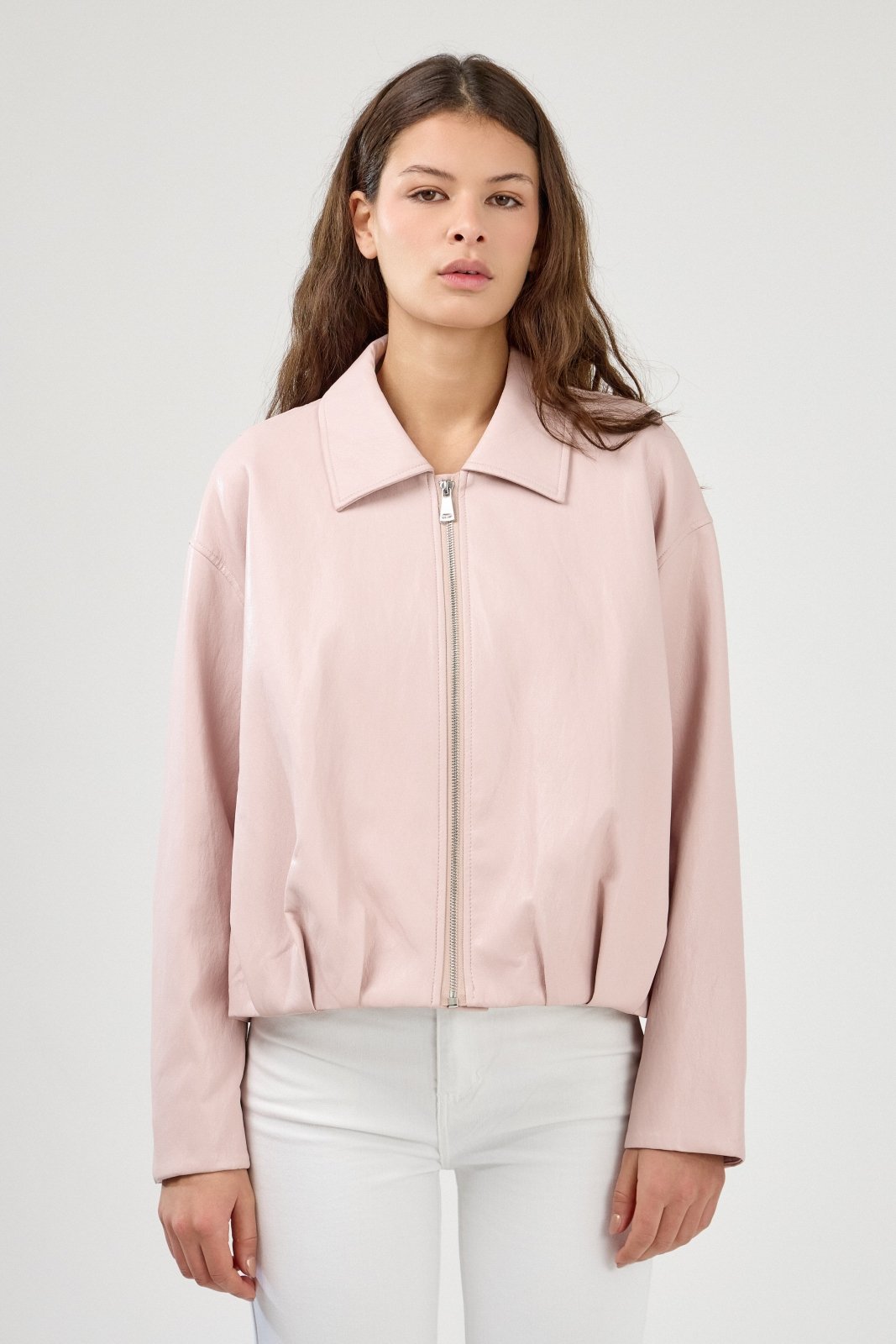 SERINA - Veste Rose - Escandelle (Vue de face - portrait) 
#couleur_rose