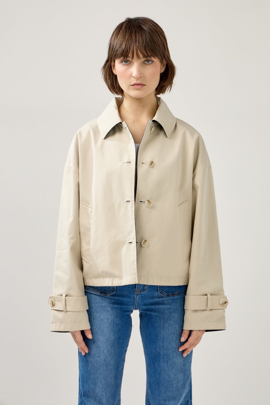MARINEL - Veste Beige - Escandelle (Vue de face - portrait) 
#couleur_beige