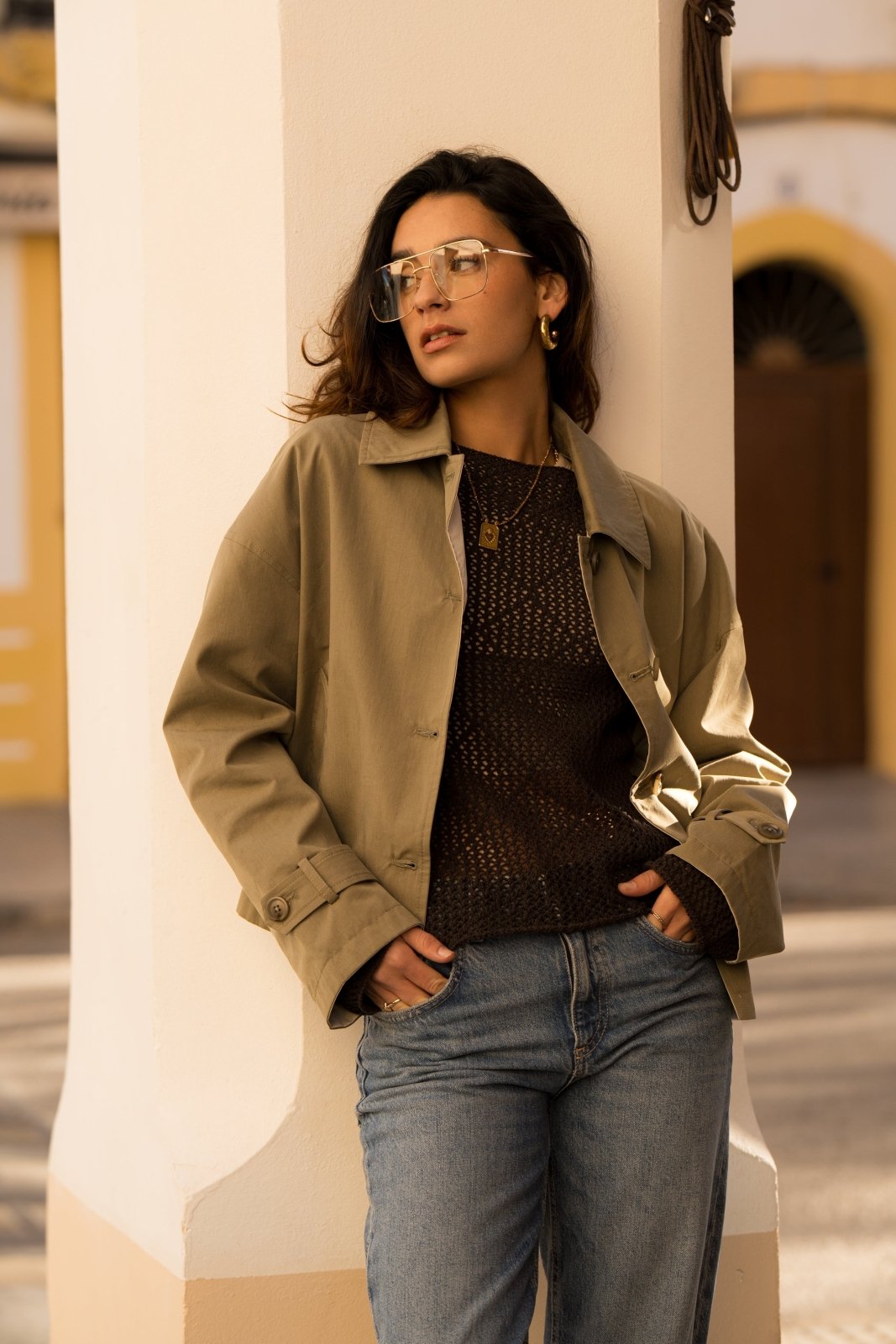 MARINEL - Veste Kaki - Escandelle (Vue de face - portrait) 
#couleur_kaki