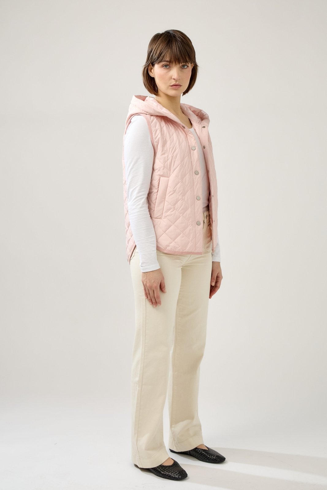 VARESSA - Veste Rose - Escandelle (Vue de profil droit)
#couleur_rose