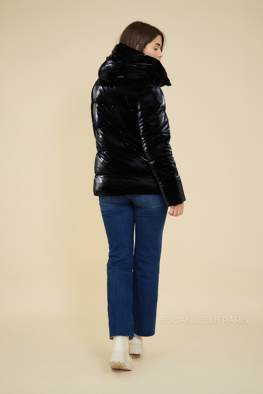 HARPER - Doudoune Noir - Escandelle (Vue de profil droit)
#couleur_noir