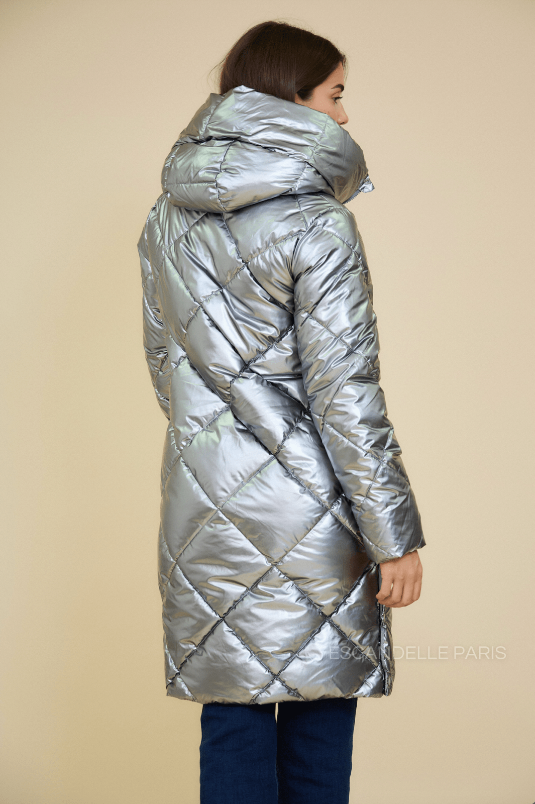 CAMERON - Doudoune Argent - Escandelle (Vue de dos)
#couleur_argent