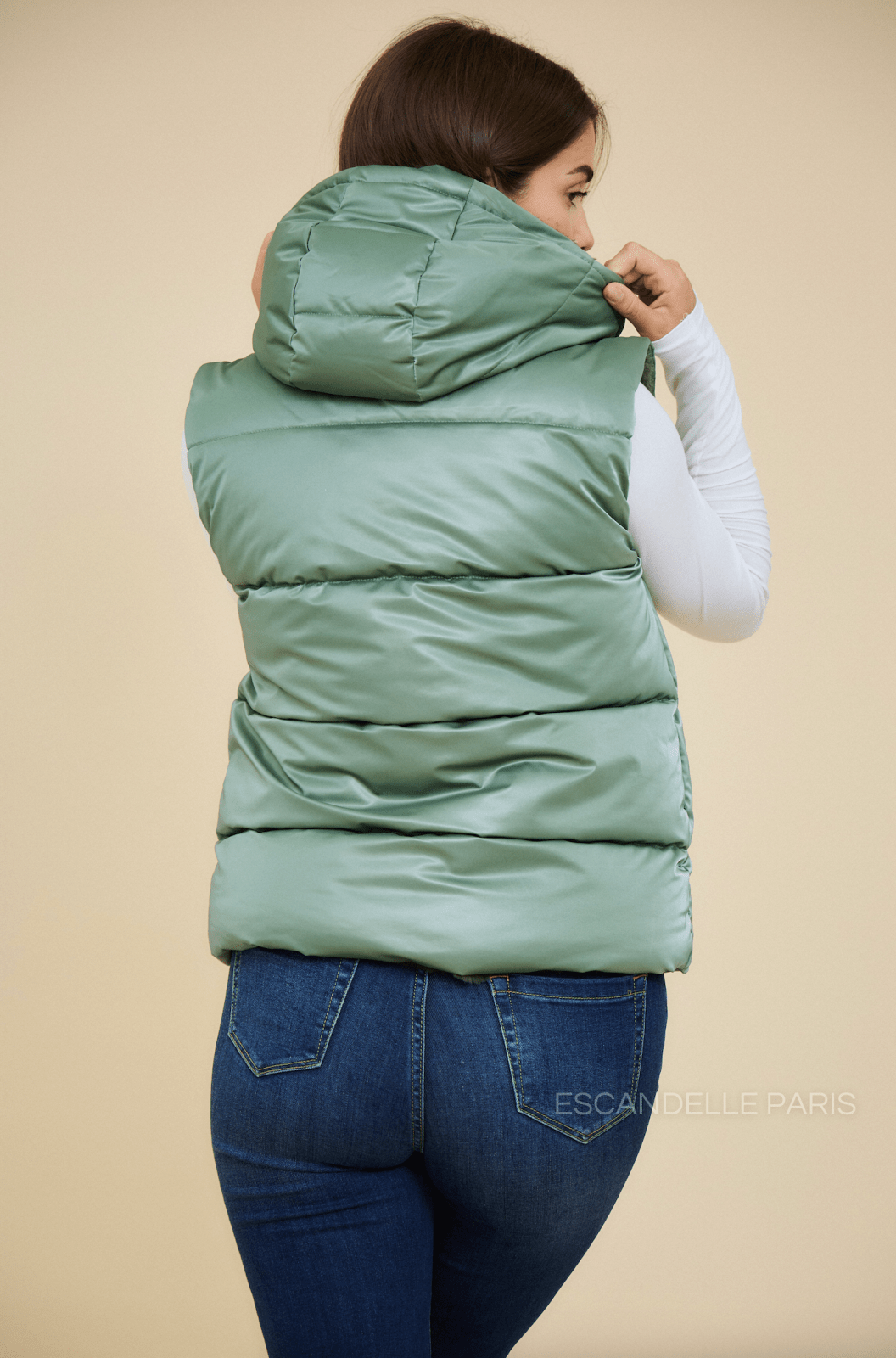 LOU - Doudoune Vert - Escandelle (Vue de dos)