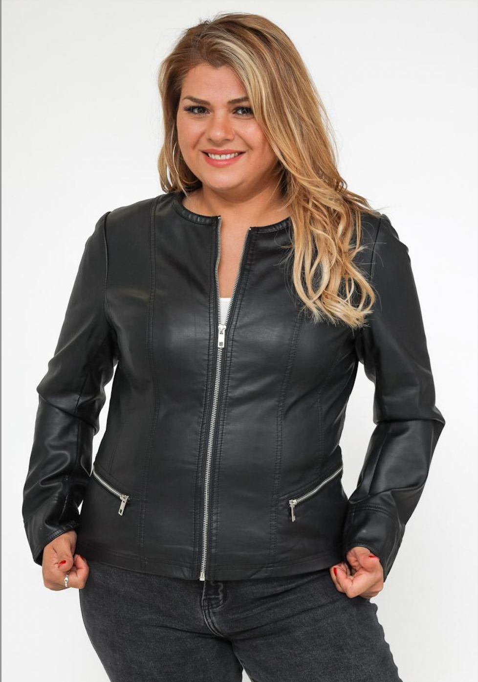 Faux leather jacket for women Escandelle Paris EscandelleParis