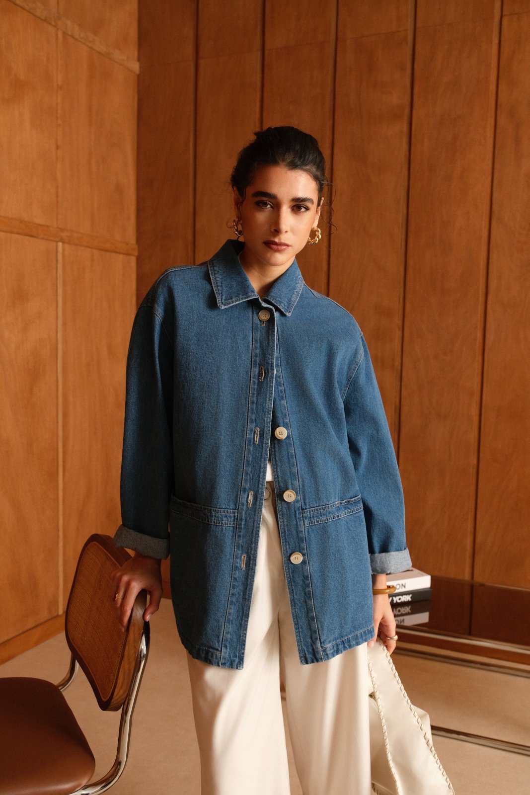 GABRIEL - Veste Bleu - Escandelle (Vue de face - portrait )