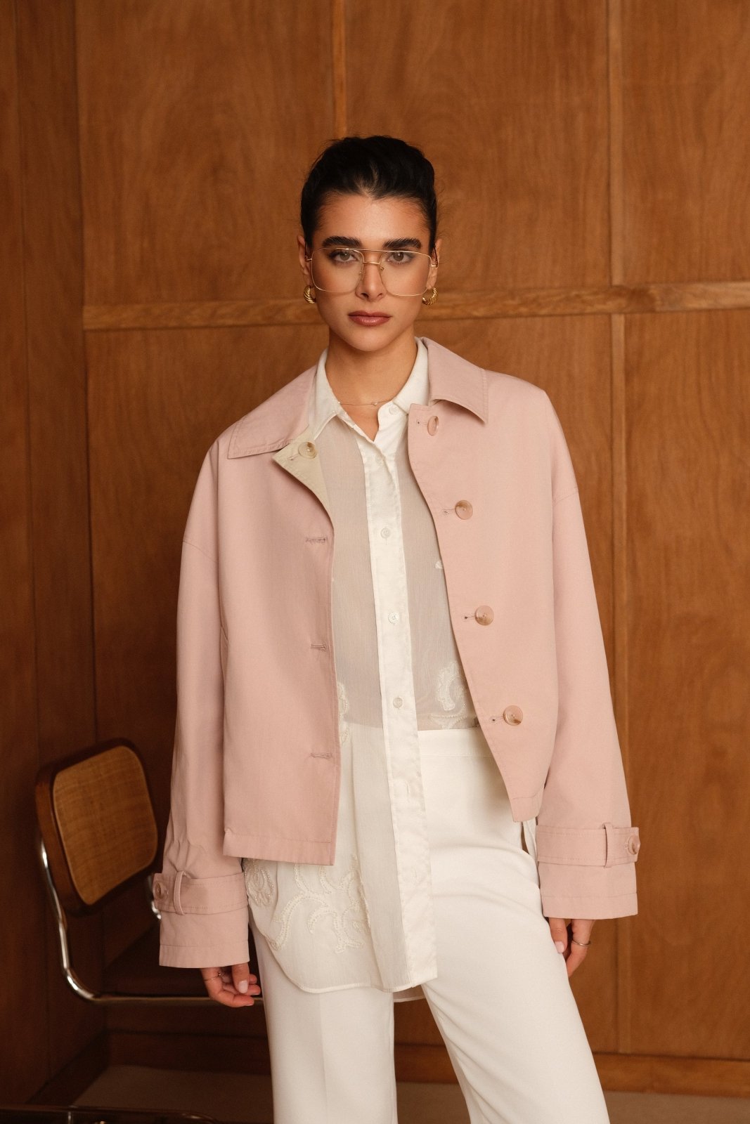 MARINEL - Veste Rose - Escandelle (Vue de face - portrait) 
#couleur_rose