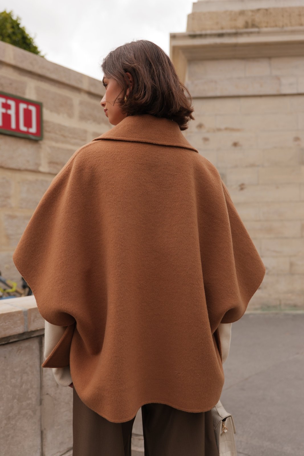 Cape Jacket Cape Femme Camel Manteau Cape Veste Manche Cape