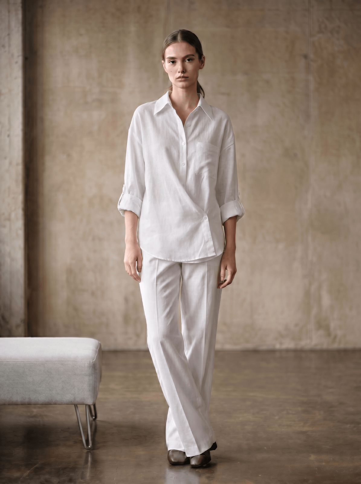 BRUNE - Chemise Blanc - EscandelleParis
