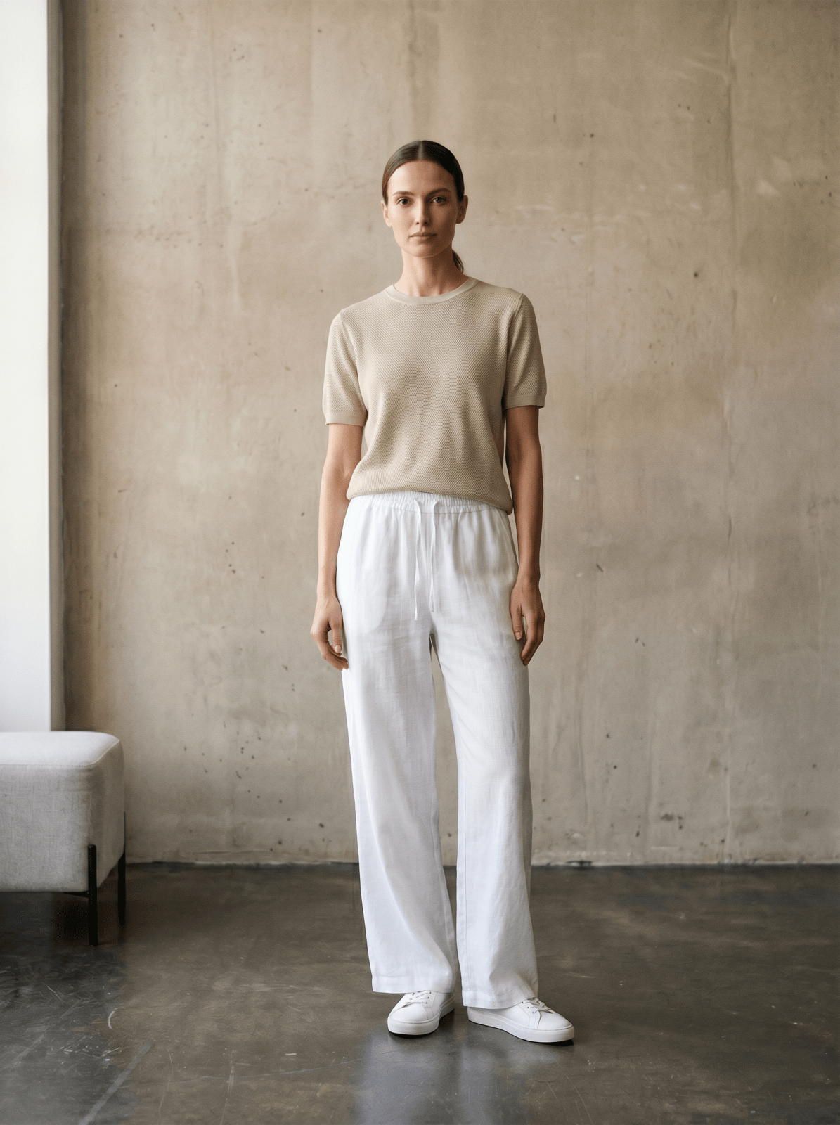 CORINNE - Pantalon Blanc - EscandelleParis