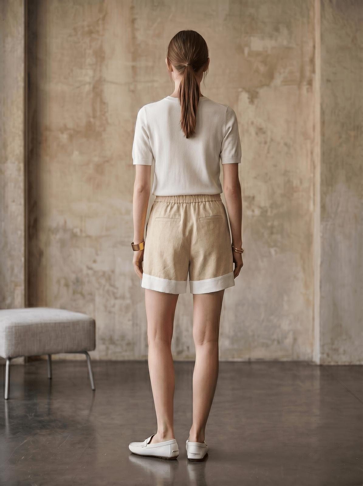 DELPHINE - Short Beige - EscandelleParis