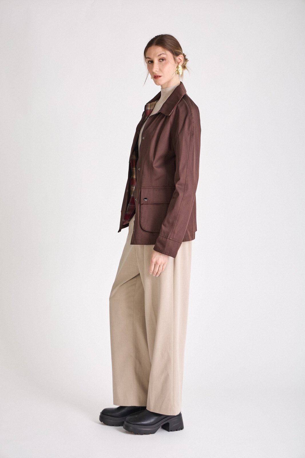 RICHIE - Veste Choco - Escandelle (Vue de profil gauche)