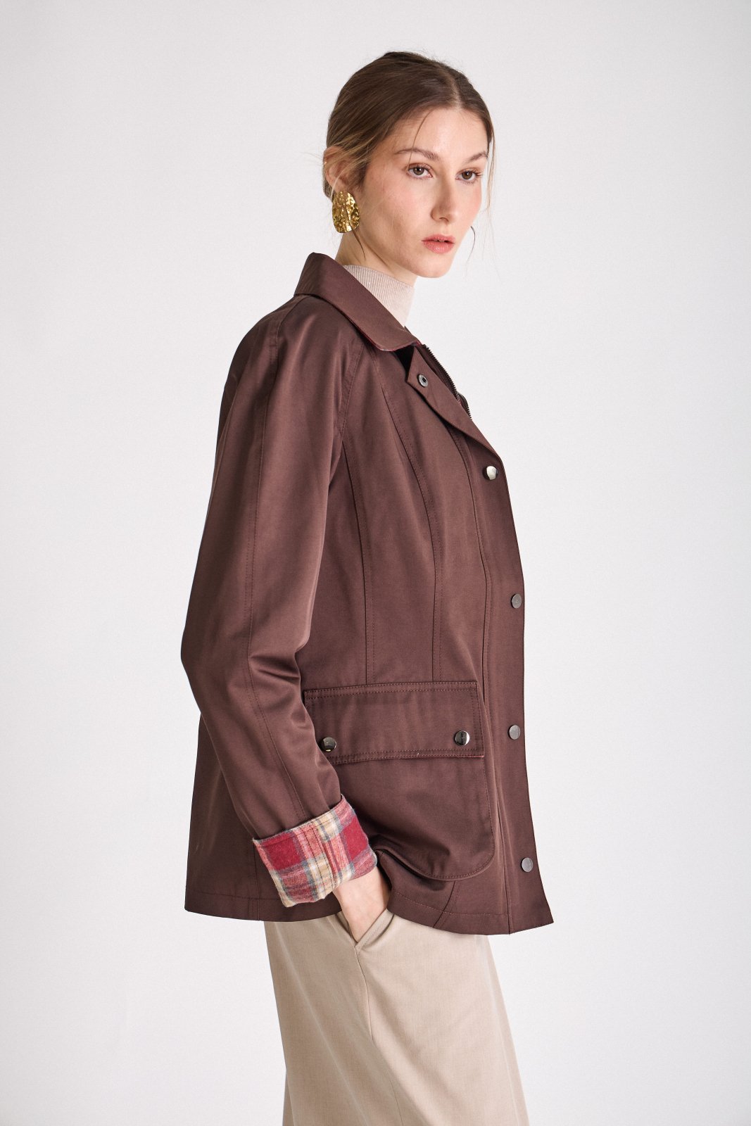 RICHIE - Veste Choco - Escandelle (Vue de profil droit)