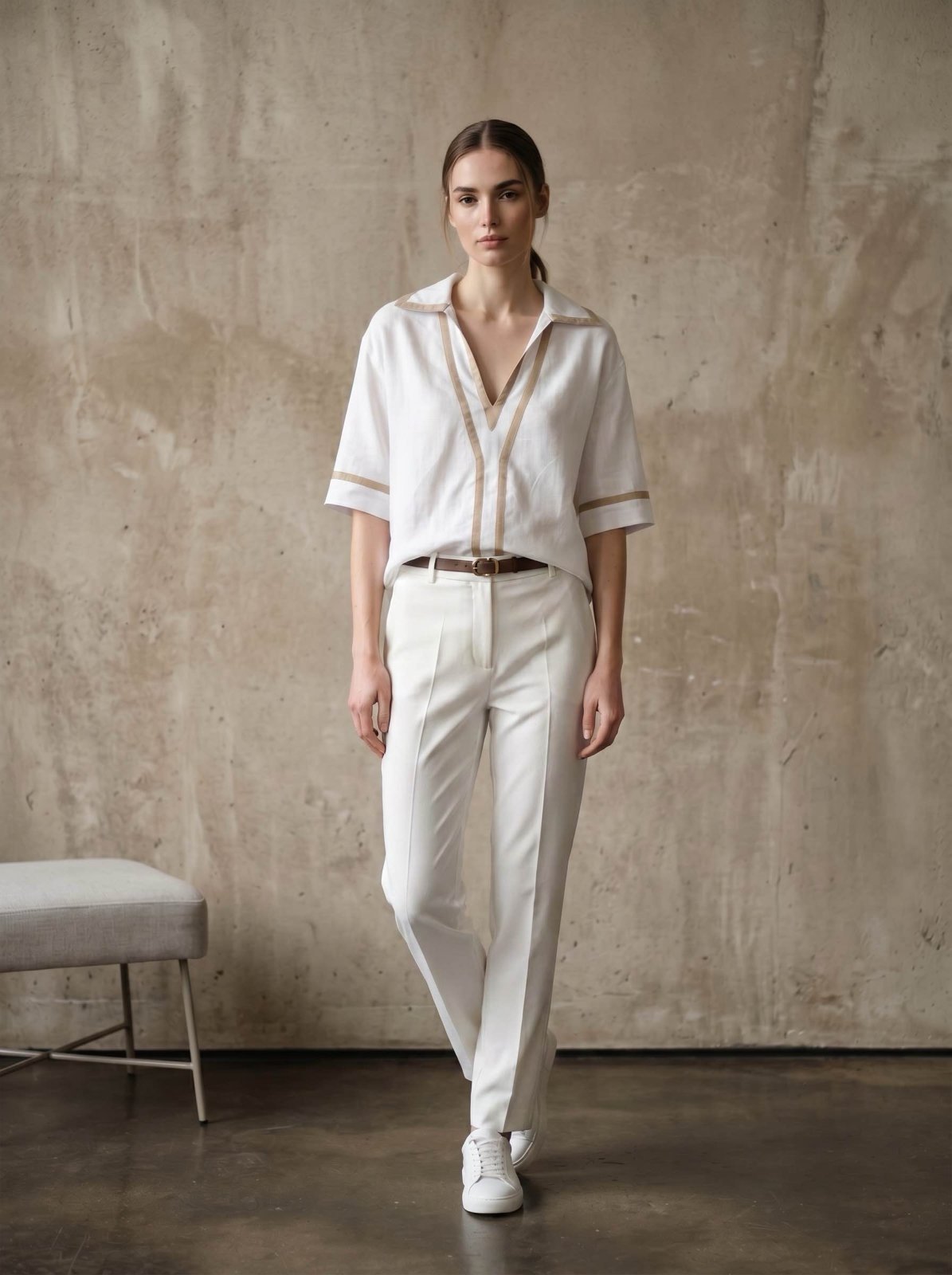 LÉANA - Blouse Blanc - EscandelleParis