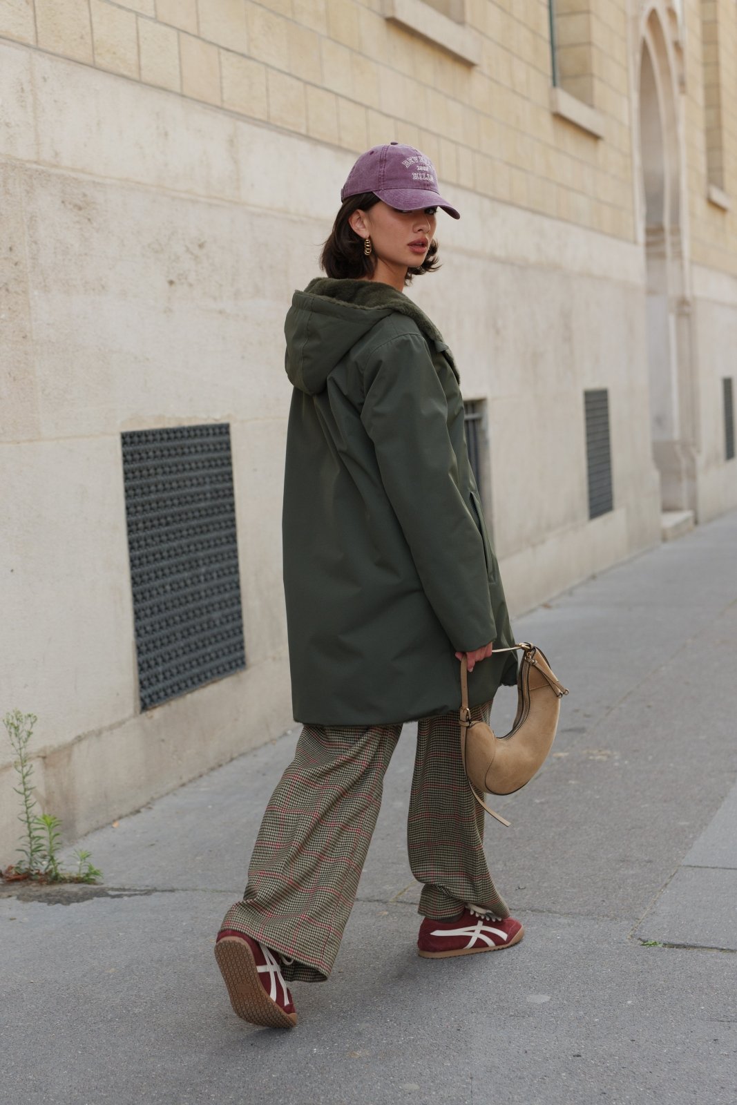 LUA parka réversible déperlante fourrée kaki femme - Escandelle Paris (dos)
#couleur_kaki