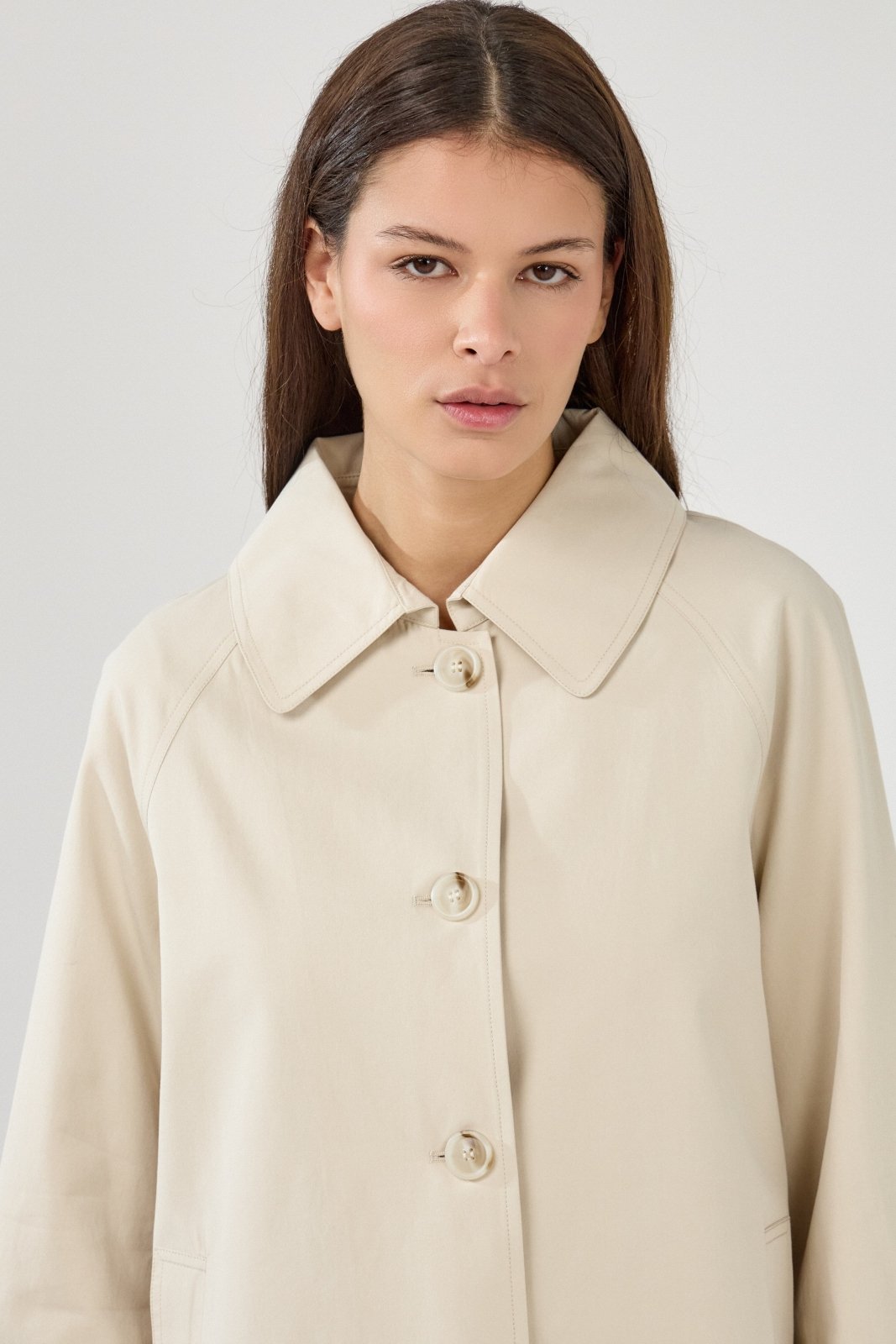 MARVELA - Veste Coton Beige - EscandelleParis