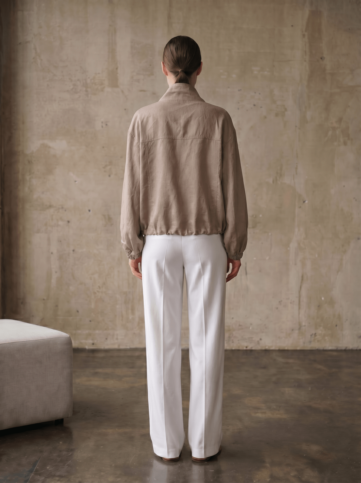 MONIQUE - Veste Taupe - EscandelleParis