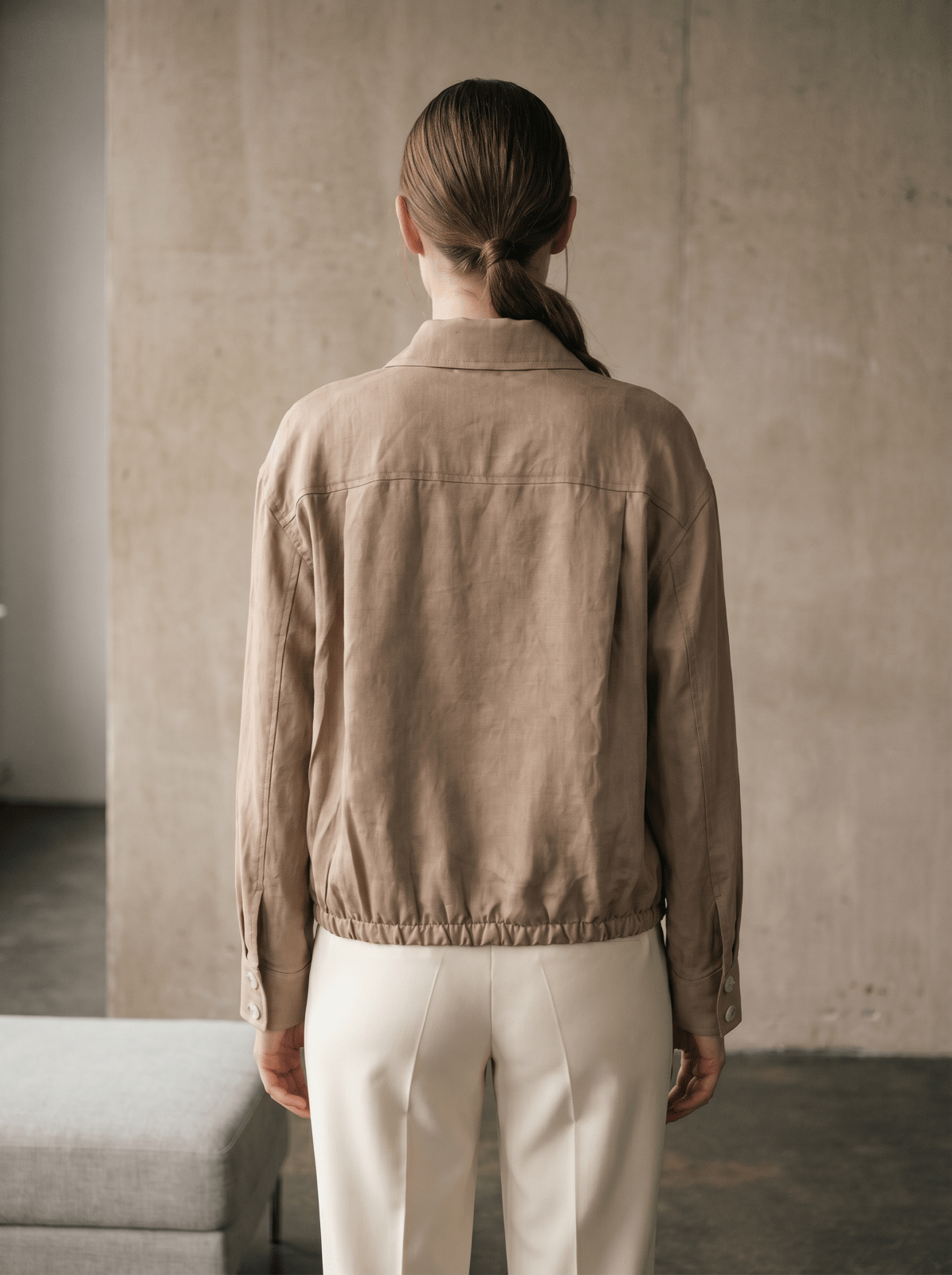 NOELLA - Veste Taupe - EscandelleParis