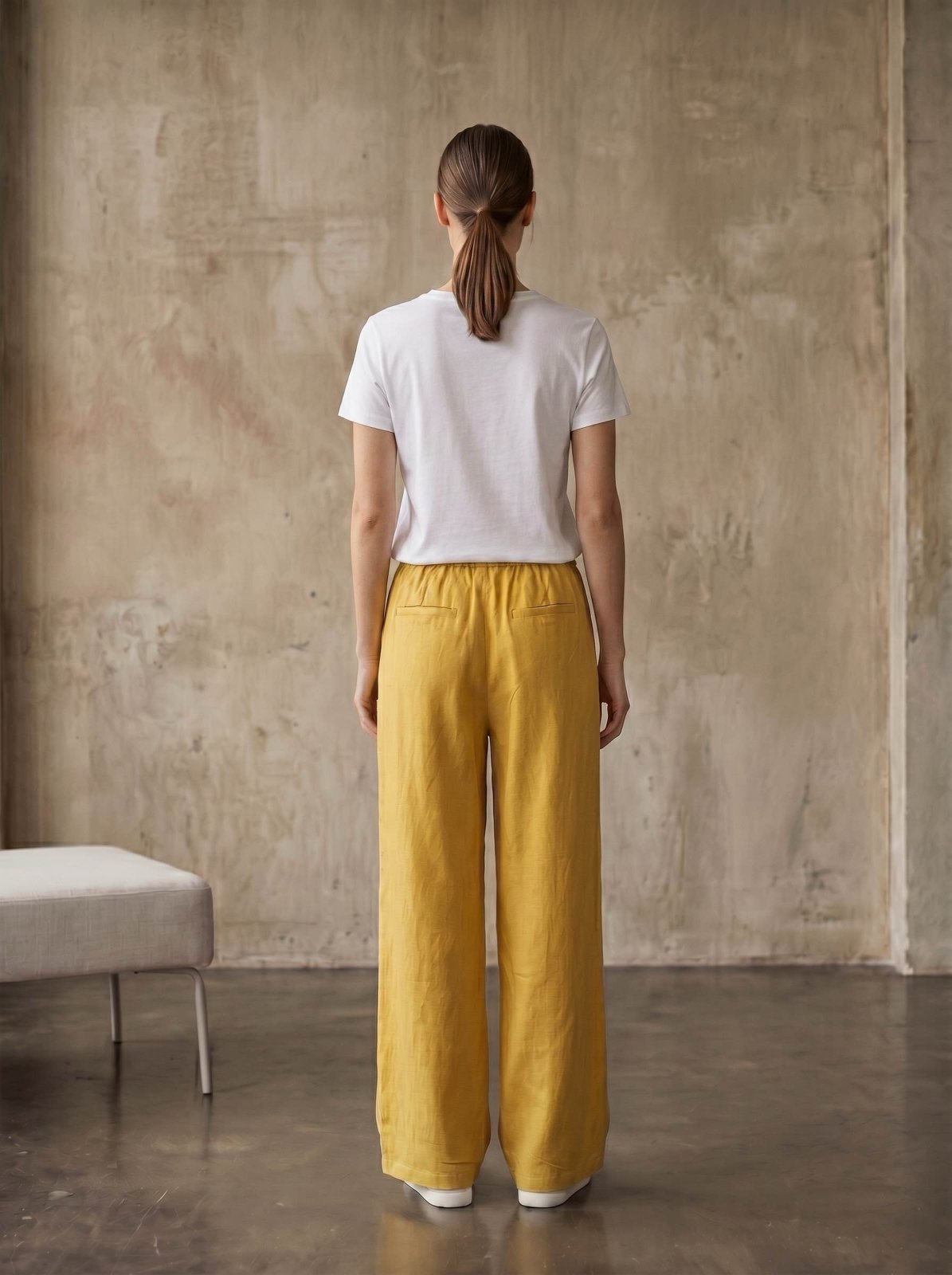 SOLANGE - Pantalon Jaune - EscandelleParis