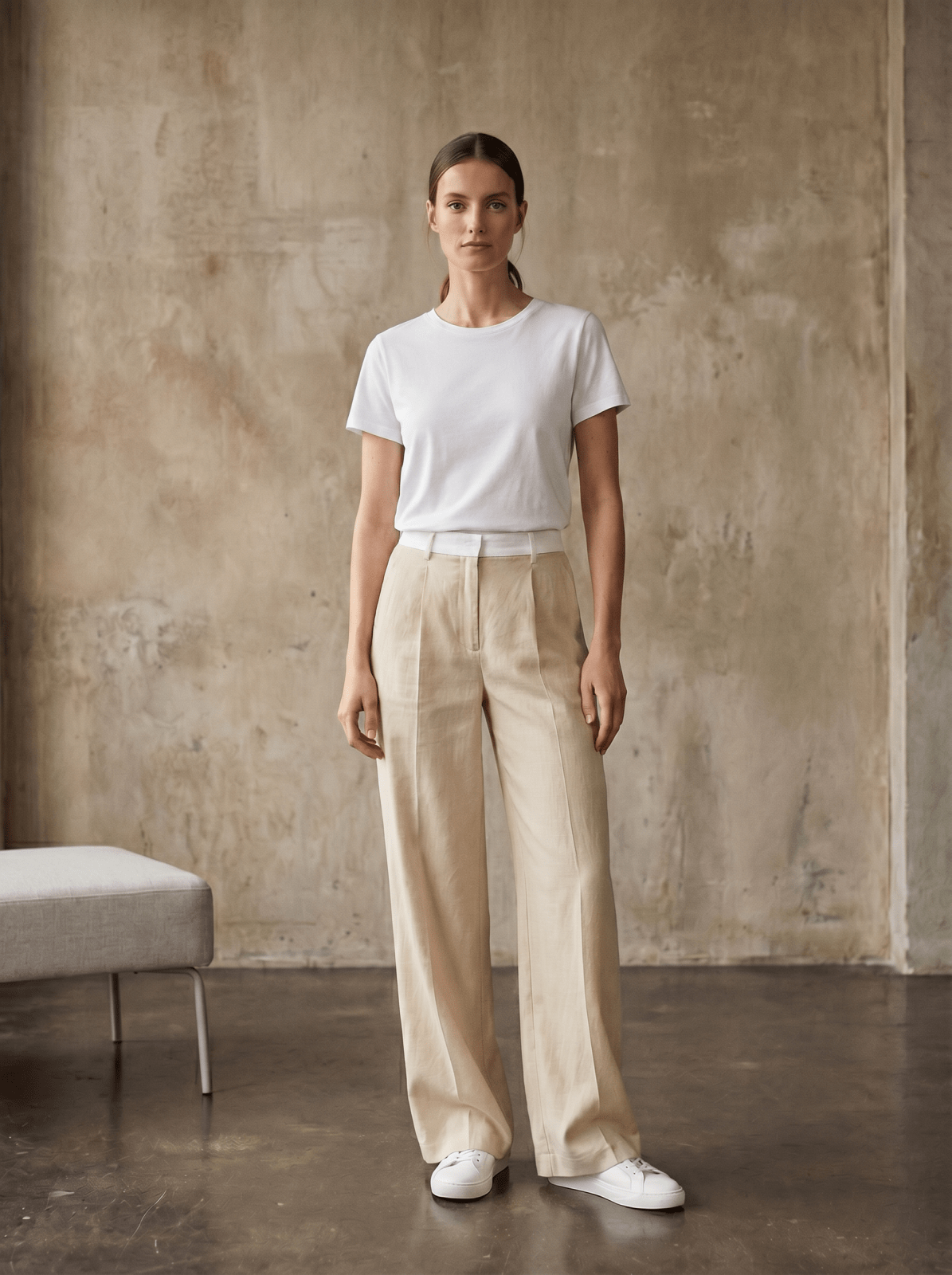 SOLANGE - Pantalon Beige - EscandelleParis