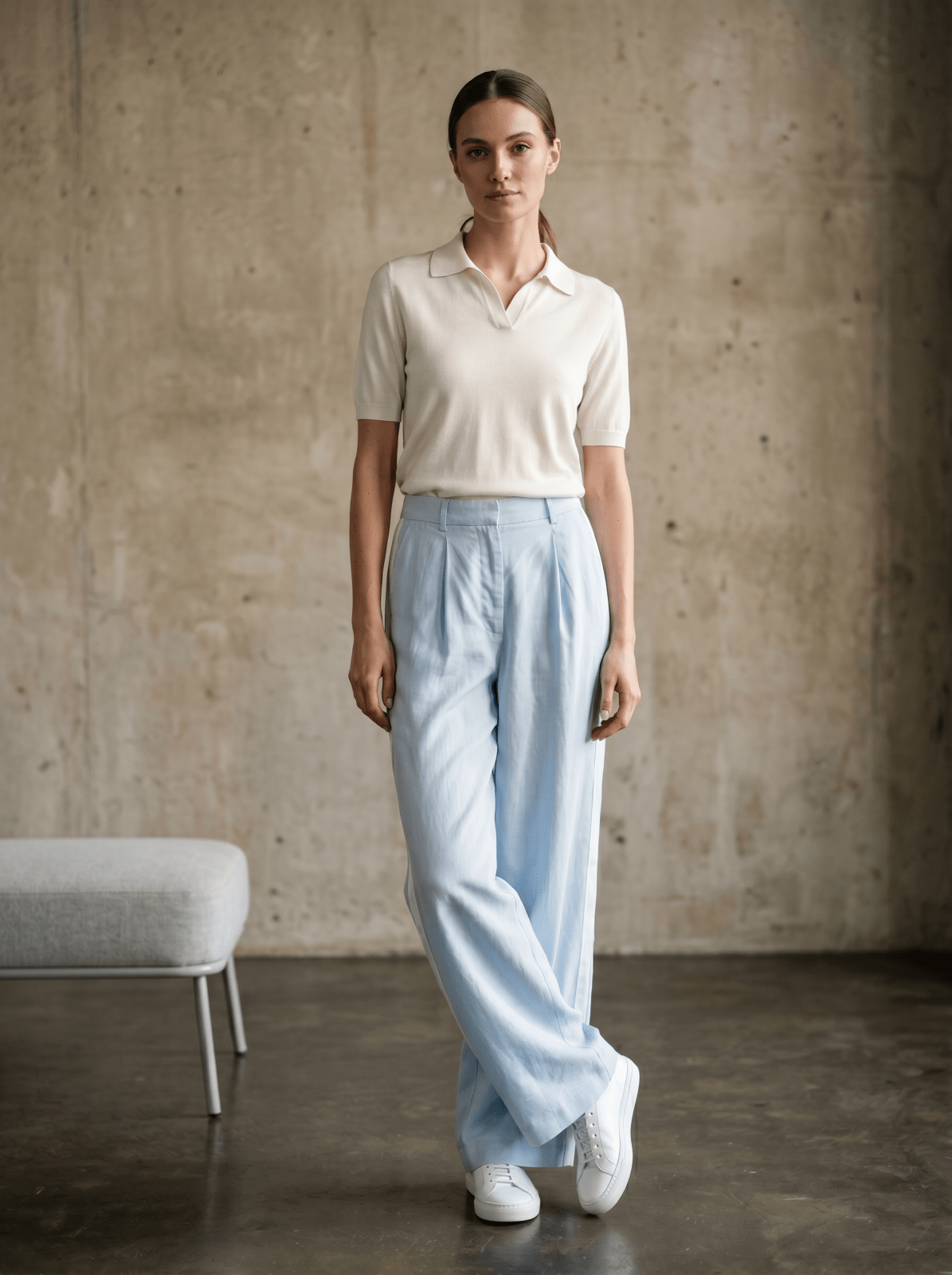 SOLVEIG - Pantalon Ciel - EscandelleParis